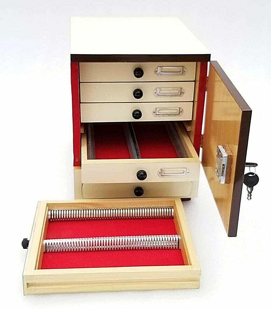 Premium Wooden Microscope Slide Storage Cabinet - Holds 500 Prepared Slides | Durable & Organized Lab Equipment for Schools, Hospitals & Home Science Labs