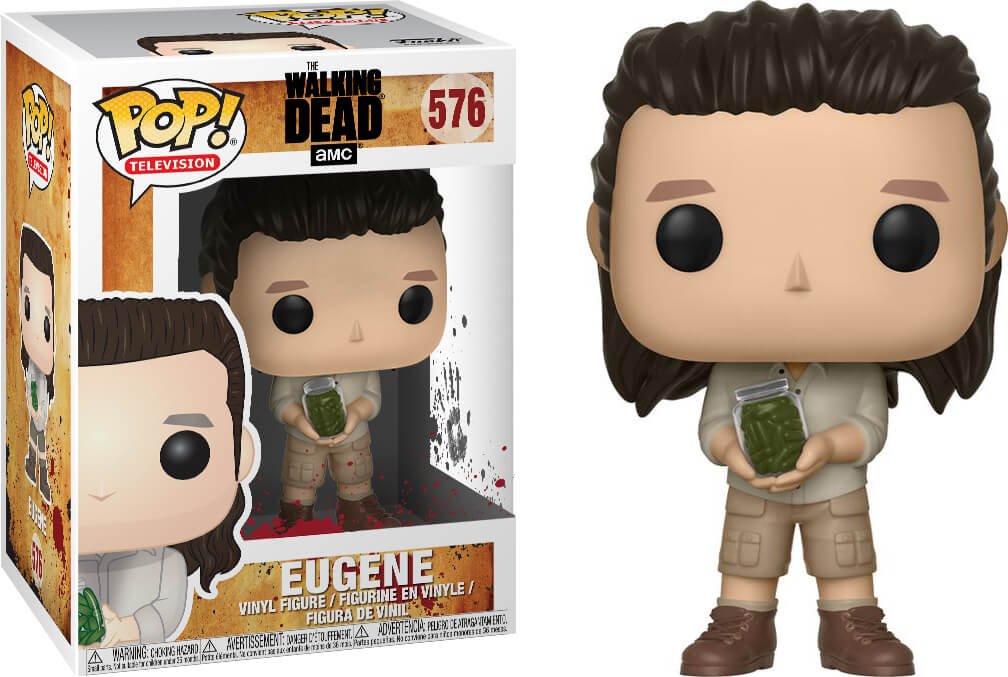 Funko Pop! The Walking Dead Eugene #576 Vinyl Figure with Pop Protector Case - Collectible Action Figure for TV Show Fans, Perfect for Display & Gifts