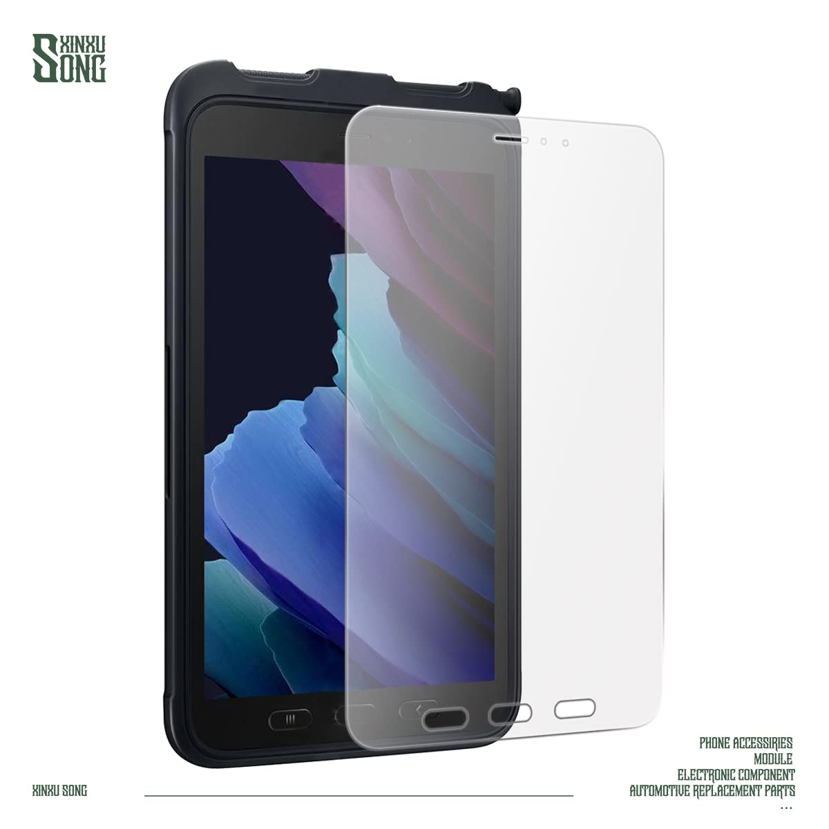 3-Pack Galaxy Tab Active 3 Screen Protector - 9H Tempered Glass for T570/T575 - Anti-Scratch Protection for Work & Outdoor Use