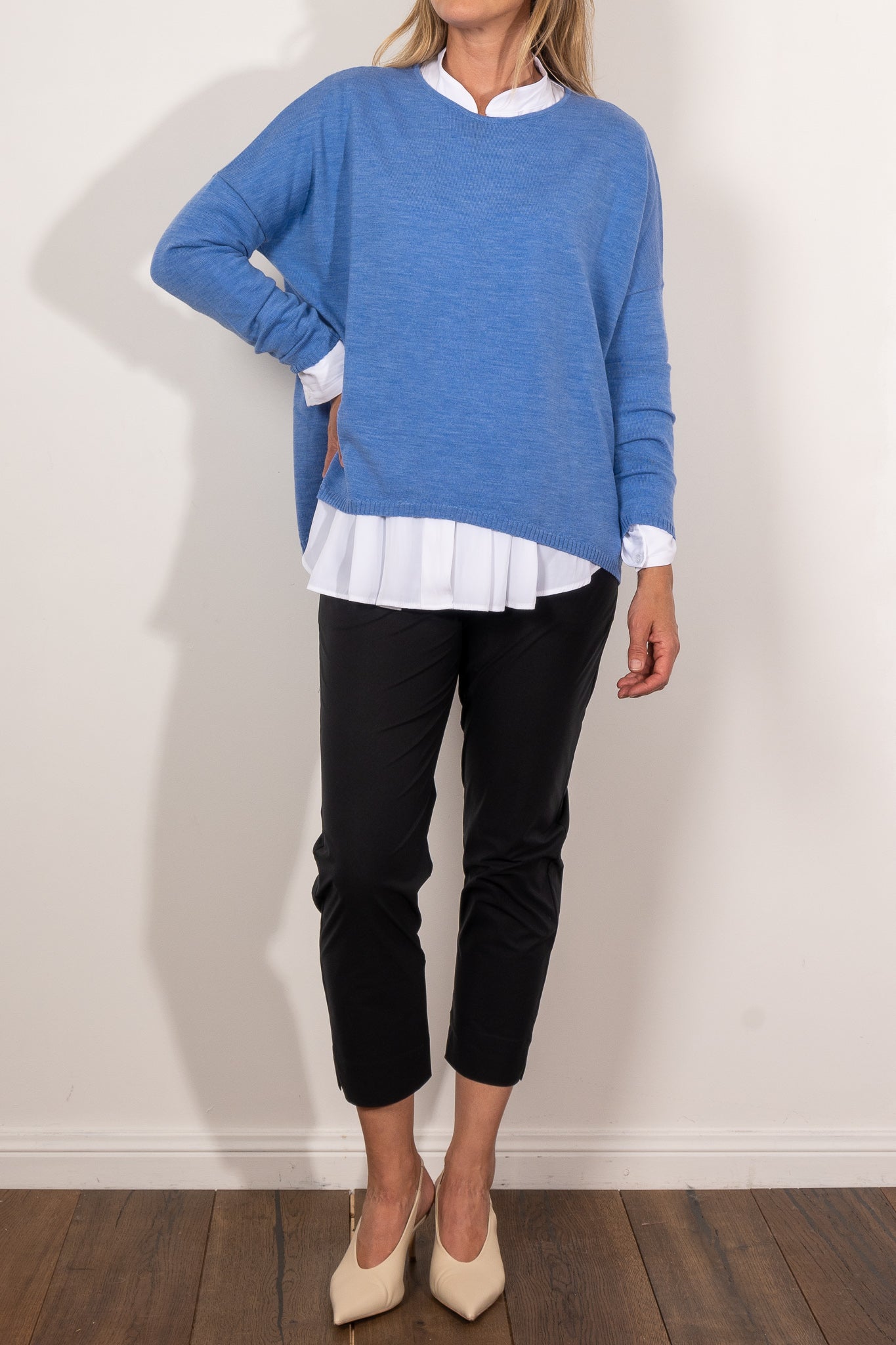 Mela Purdie Arc Sweater - Women's Double Fine Merino Wool Knit Pullover for Fall & Winter | Cozy Casual Wear, Office Outfits, and Weekend Layering