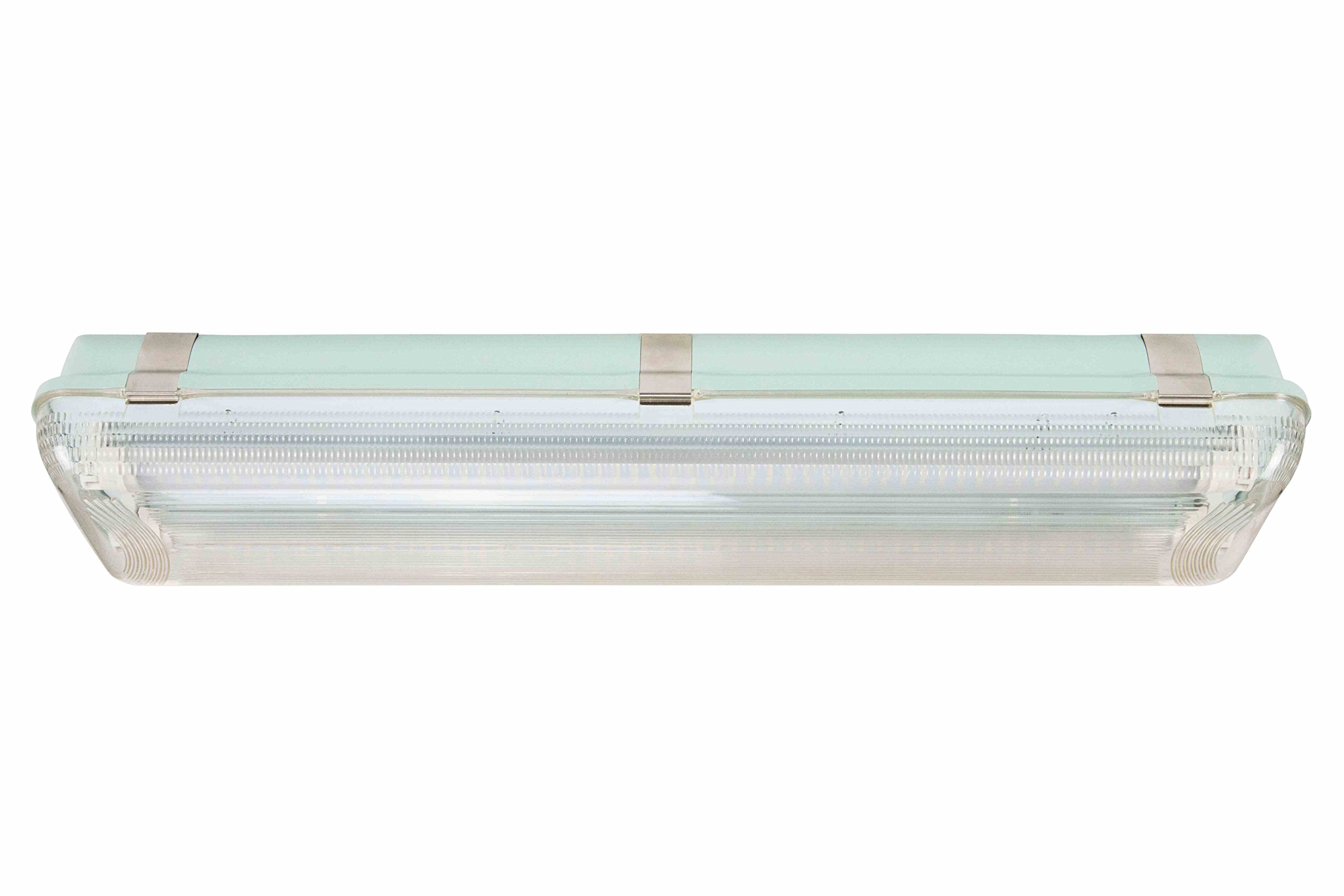 Larson Electronics GVP-24-2L-LED Vapor Proof 4500K LED 2 Foot Light Fixture - 120/277VAC Waterproof Lighting for Outdoor, Garage, Warehouse & Industrial Use