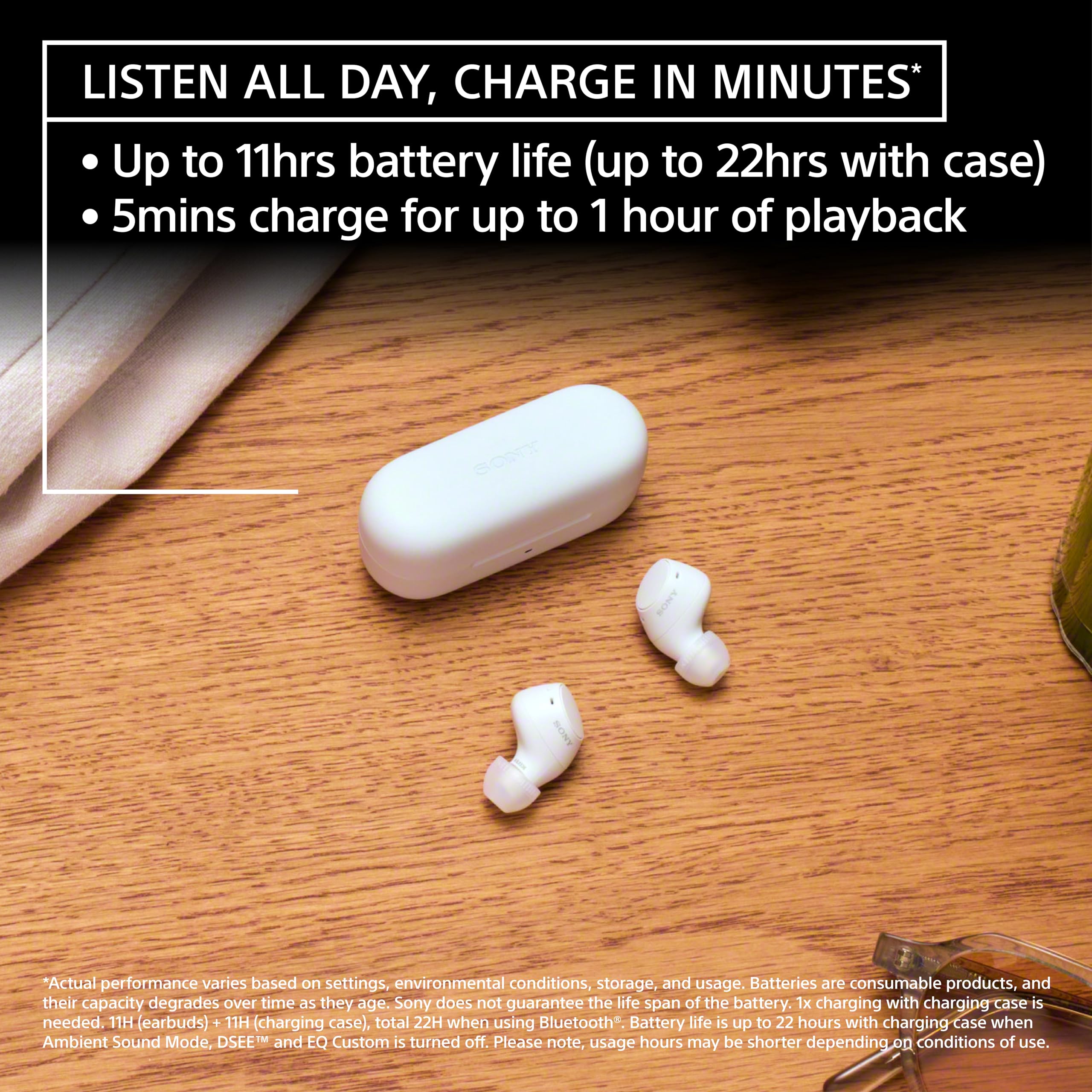 Sony WF-C510 True Wireless Bluetooth Earbuds - 22H Battery, Multipoint Connect, IPX4 Waterproof, Built-in Mic - Black | Perfect for Gym, Running & Commuting
