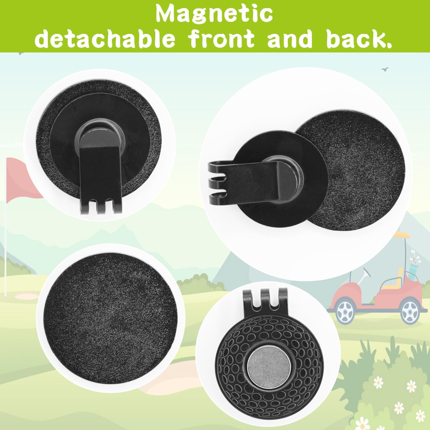 Funny Magnetic Golf Ball Marker Hat Clip - Golf Accessories for Men & Women - Perfect Gift for Golf Lovers, Dad & Retirement - Great for Golf Courses, Driving Range & Casual Wear