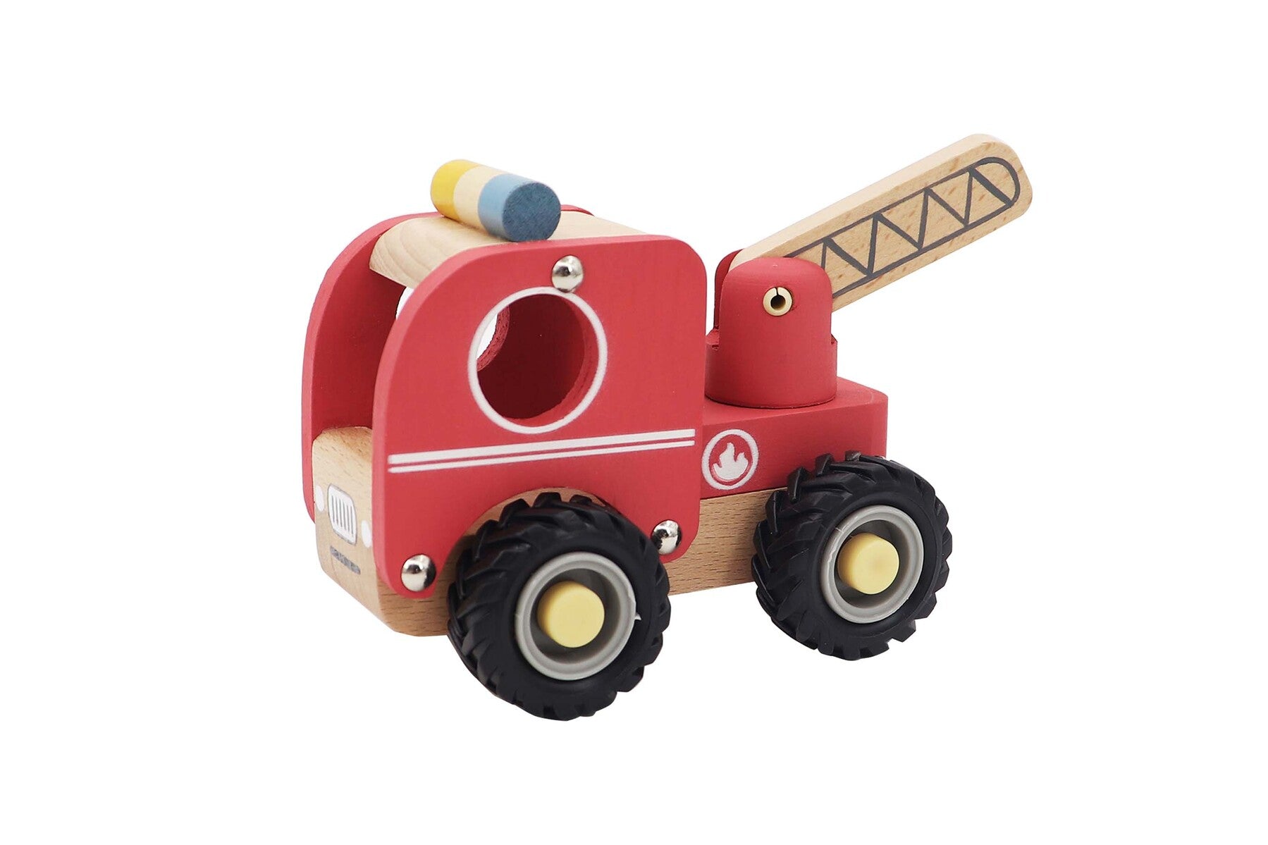 Calm & Breezy Fire Engine Toy - Realistic Red Fire Truck for Kids with Lights & Sounds - Perfect for Pretend Play, Birthday Gifts & Preschool Learning Activities
