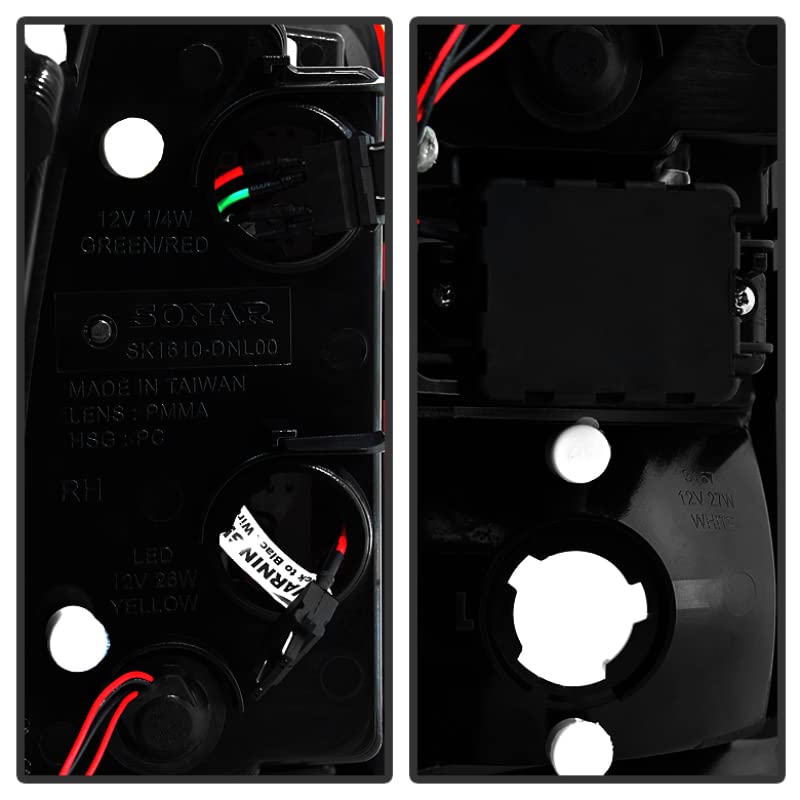 Spyder Auto 5001542 LED Tail Lights - Red/Clear Smoke Lens - Compatible with Select Car Models - Enhance Visibility & Style for Night Driving