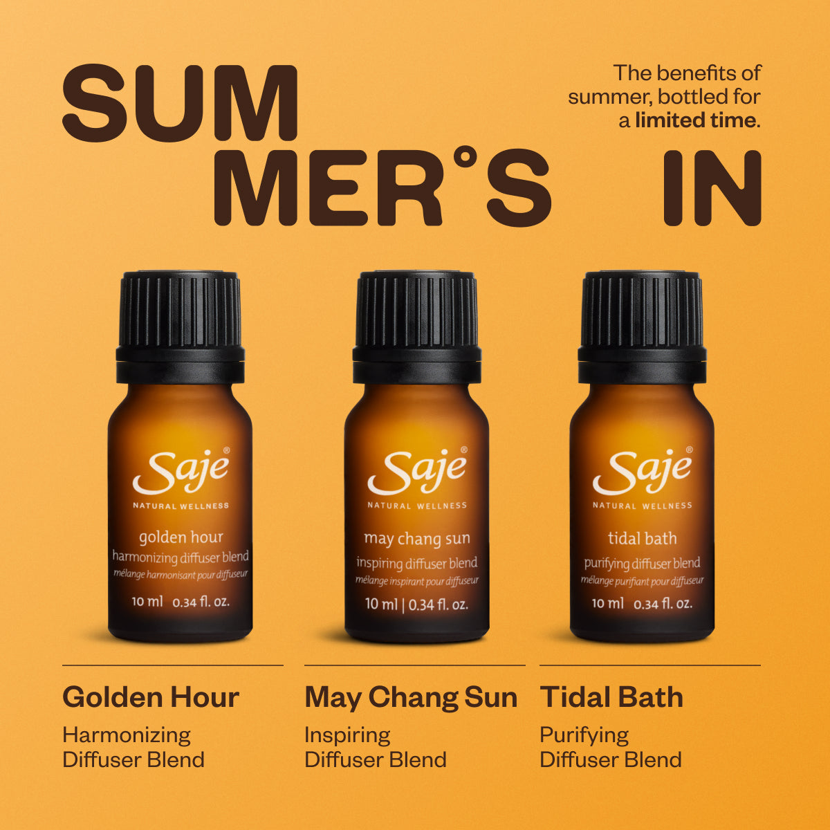 Summer Uplifting Essential Oil Diffuser Blend Drops - Energizing Aromatherapy for Home, Office & Relaxation