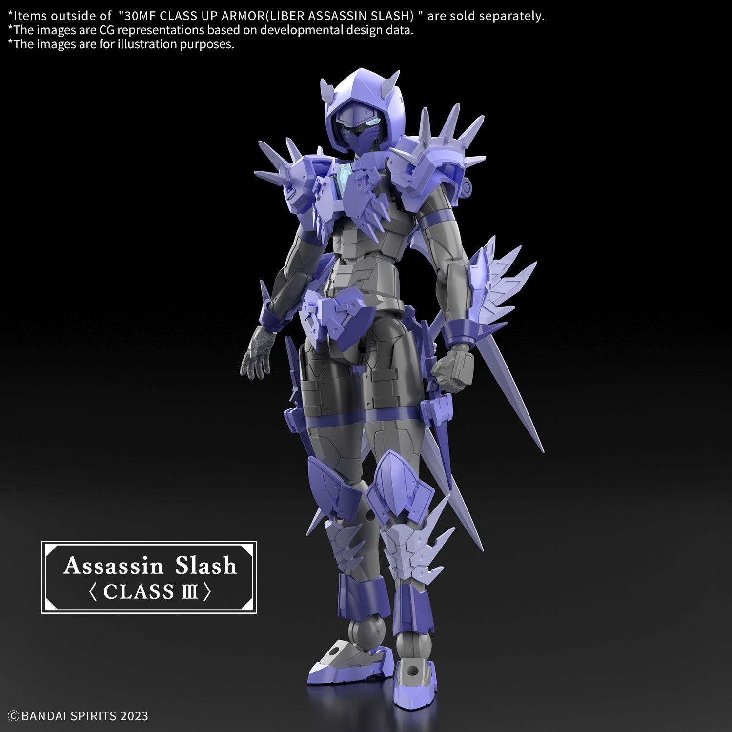 Bandai 30 Minutes Fantasy 30MF A 11 1/144 Scale Class Up Armor (Liber Assassin Slash) Model Kit - Perfect for Anime Collectors & Gundam Builders - Great for Display, Customization & Action Figure Battles