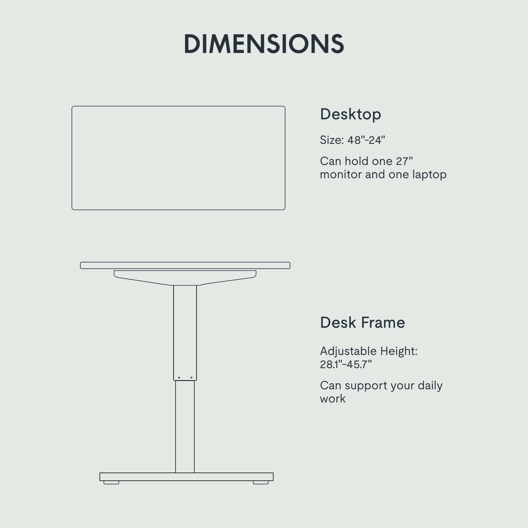 FLEXISPOT EN1 Electric Standing Desk 48 x 24 Inch - Adjustable Height Computer Desk for Home Office, White Frame & Black Top (2-Pack) | Ergonomic Sit Stand Workstation for Gaming, Studying & Remote Work
