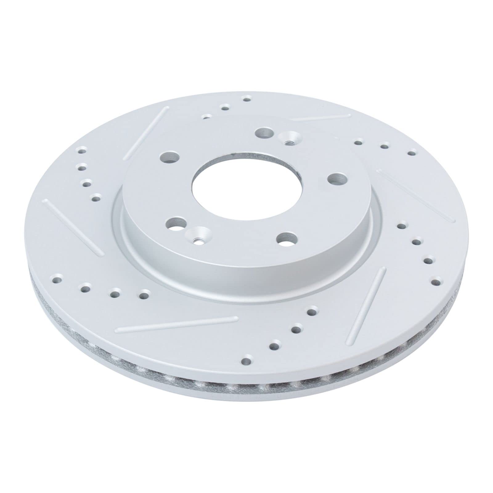 High Performance Front & Rear Drilled & Slotted Zinc Coated Brake Rotor Kit for Hyundai Kia - Perfect for Racing, Towing & Daily Driving