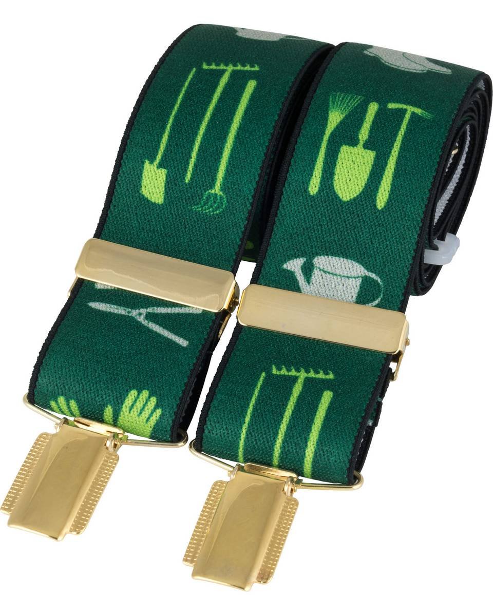Men's Gardening Suspenders - Adjustable Heavy Duty Work Suspenders for Gardening, Farming & Outdoor Activities - Comfortable & Durable Green Suspenders for Workwear & Outdoor Use