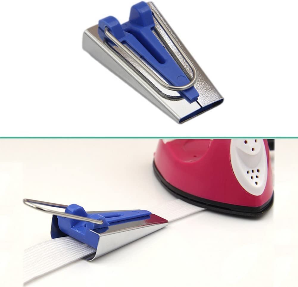 4-Piece Bias Tape Maker Set (6mm, 12mm, 18mm, 25mm) - Sewing Bias Binding Tool for DIY Quilting, Patchwork & Fabric Crafts - Perfect for Hemming, Binding Edges & Dressmaking Projects