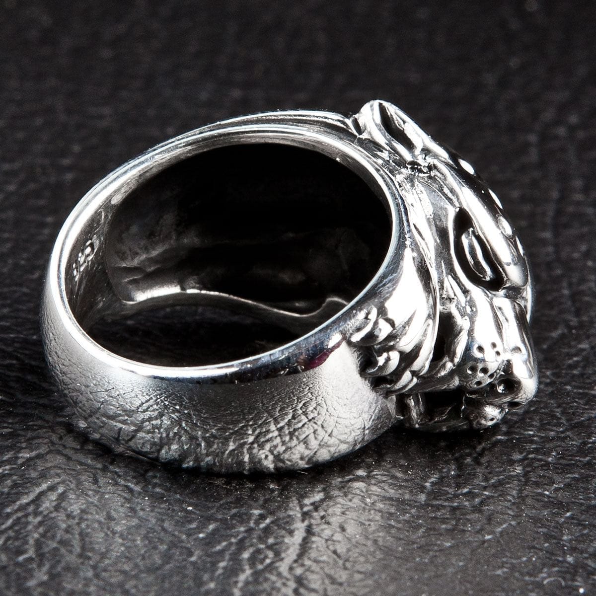 Men's Tiger Cheetah Head Sterling Silver Biker Ring for Motorcycle Riders - Bold Statement Jewelry for Bikers and Rock Fashion Enthusiasts
