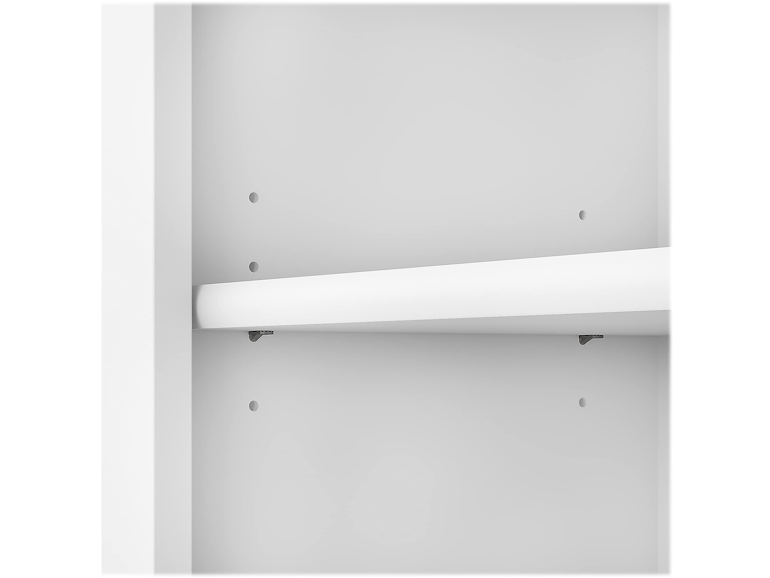 Bush Furniture Somerset Tall 5 Shelf Bookcase in White - Modern Bookshelf for Living Room, Office, Bedroom & Study - Sturdy Storage for Books, Decor & Essentials