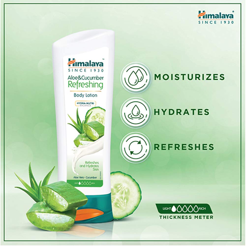 Himalaya Aloe & Cucumber Refreshing Body Lotion 200ml & Himalaya Herbals Purifying Neem Face Wash 100ml - Hydrating Skincare Duo for Daily Moisturizing & Deep Cleansing | Perfect for Dry Skin & Acne-Prone Skin Care Routine