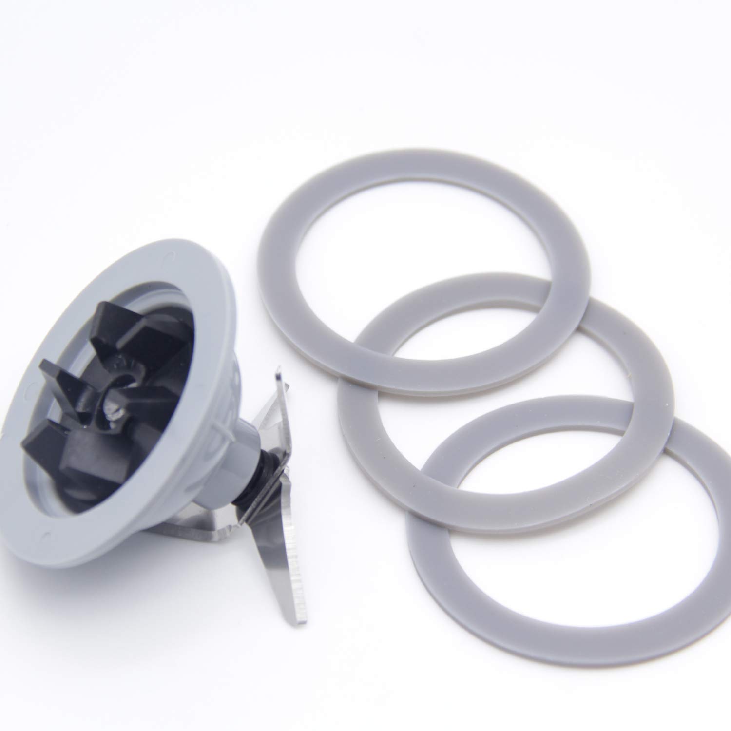 Premium Blender Replacement Blade & 3 Rubber Gaskets Set - Compatible with BL1900/BL3900/BL4900/BL5000/BL5900/BL6000/BL9000 - Durable Stainless Steel Cutting Blade - Perfect for Smoothies, Juices & Food Prep