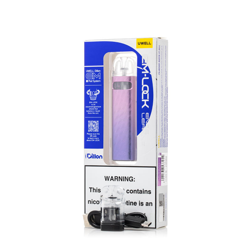 Uwell Dillon EM Pod Kit - Refillable Vape Pod System with 800mAh Battery & Adjustable Airflow for Smooth Vaping - Perfect for On-the-Go & Travel Use