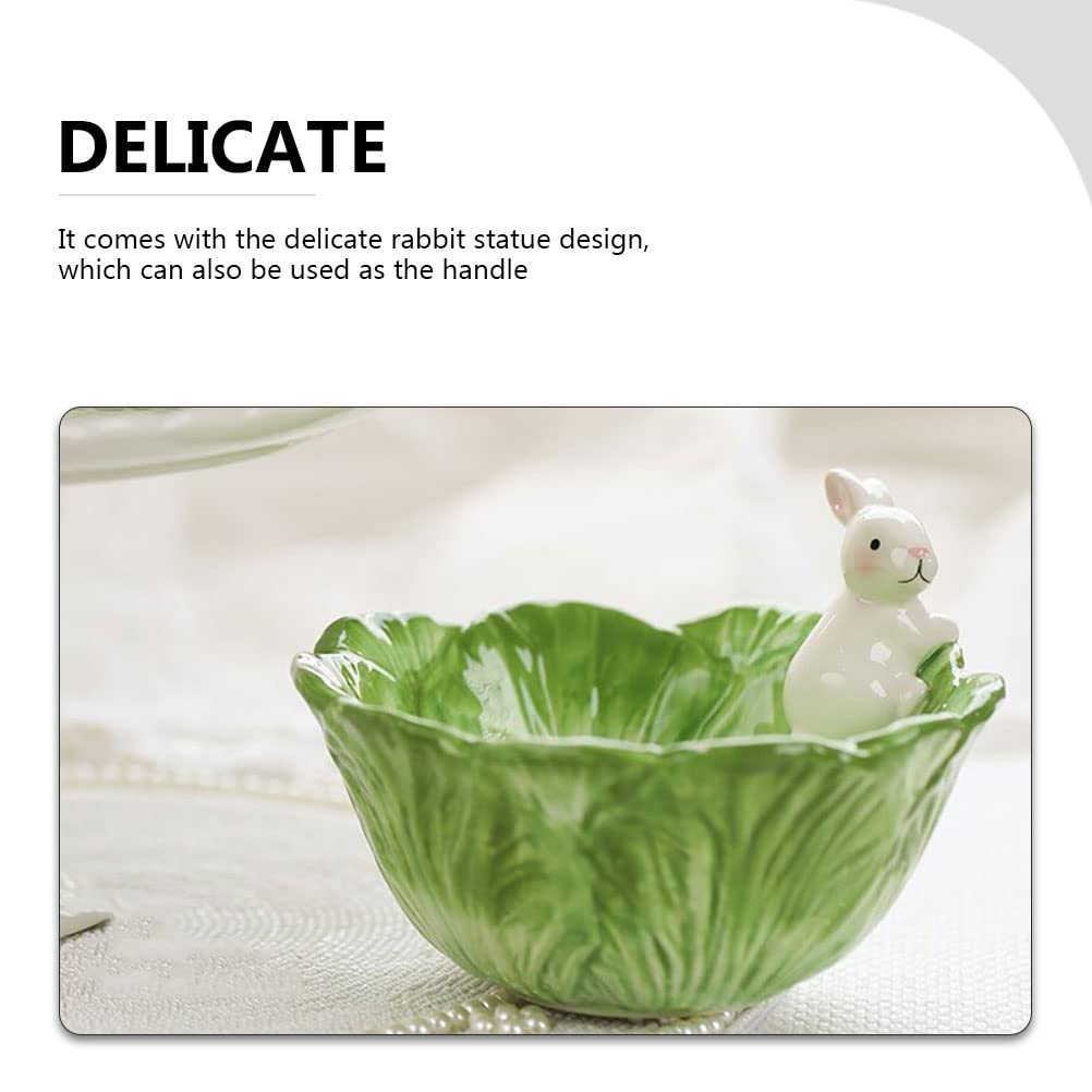 DOITOOL Easter Bunny Candy Dishes & Dinner Plates Set - Bunny Bowl, Rice Bowl, Salad Bowl, Soup Bowl - Easter Serving Dish & Home Decor for Easter Party, Holiday Dinner, Spring Table Setting