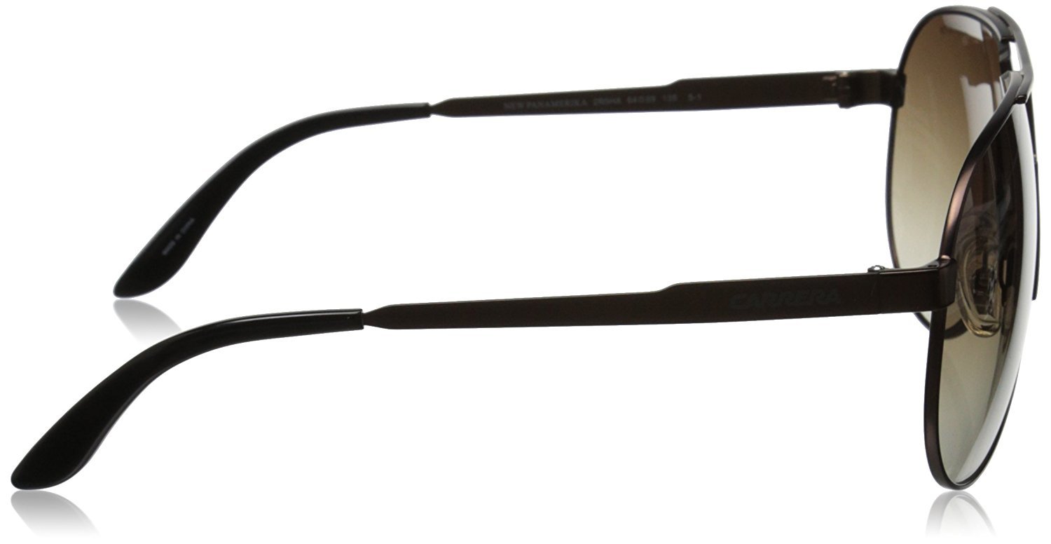 Carrera PANAMERIKA/S Pilot Sunglasses - Semi Matte Brown & Brown Gradient Lenses (64mm) | Premium Aviator Style by Safilo Group | Perfect for Driving, Travel & Outdoor Adventures