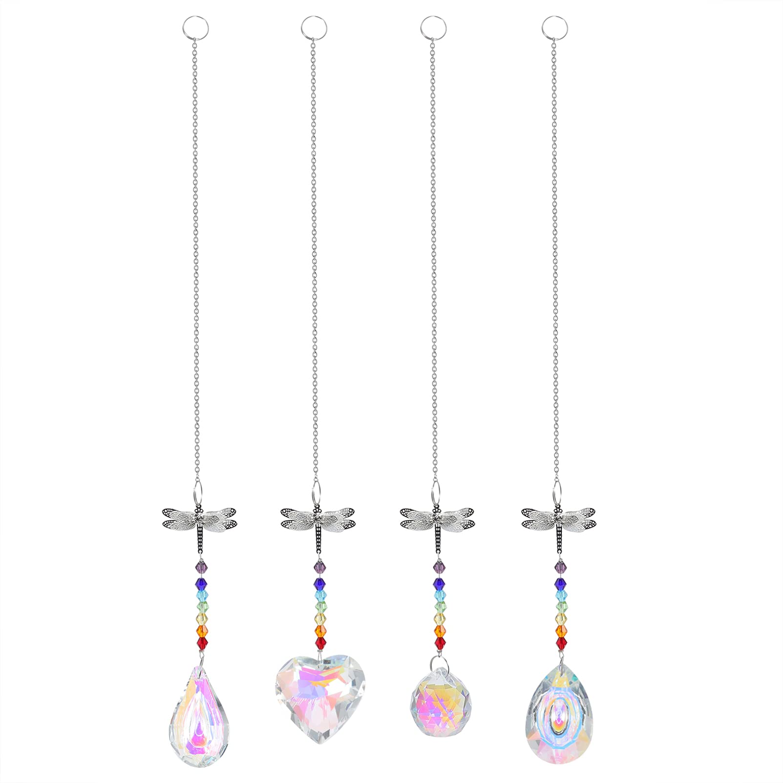 OSALADI 4-Piece Rainbow Maker Ceiling Fan Pull Chain Extension - Colorful Light Projector for Home Decor, Bedroom & Living Room Lighting Accessories