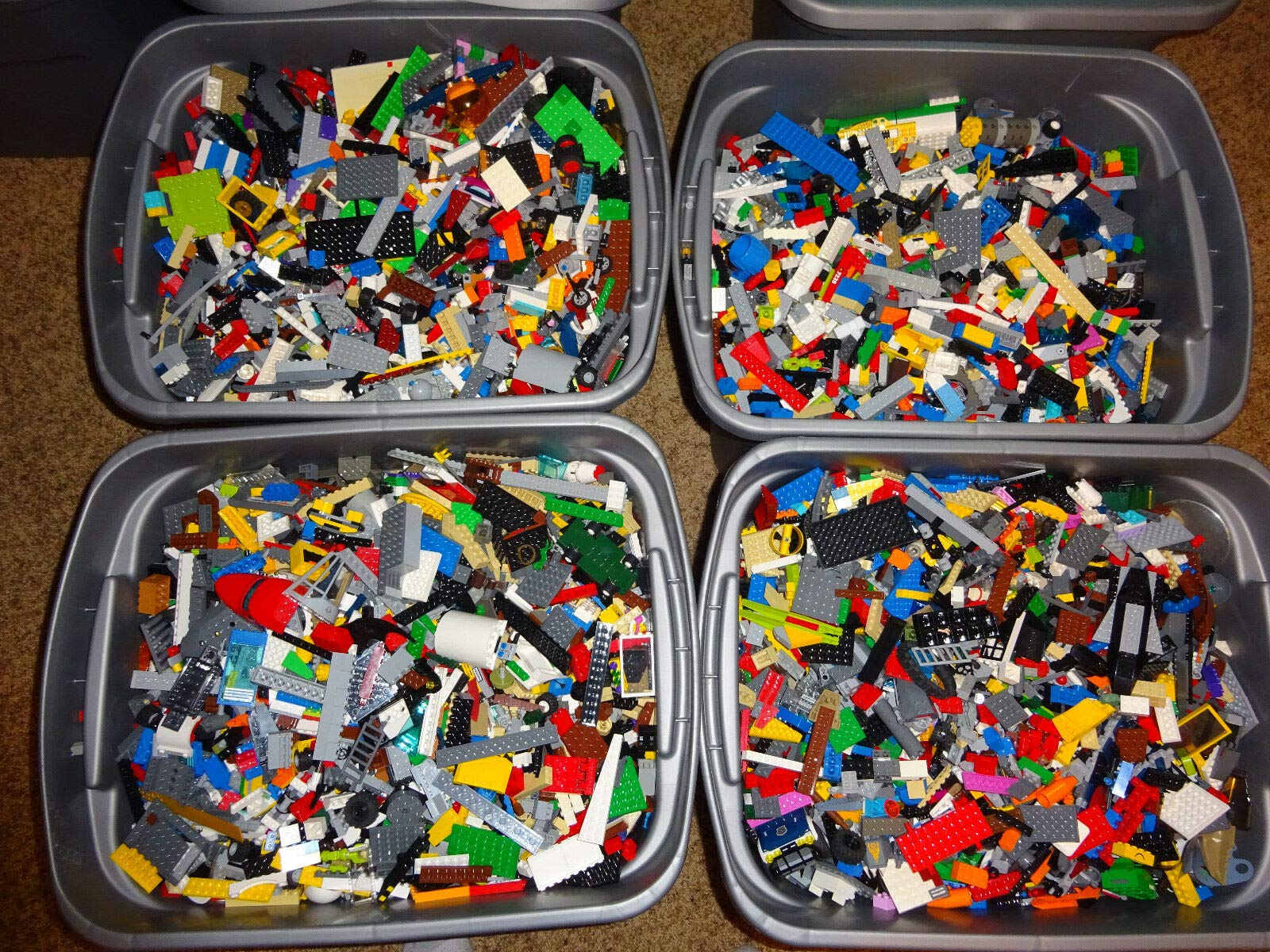 20 lbs Bulk LEGO Bricks & Building Blocks Set - 1000+ Pieces for Creative Construction | STEM Toys for Kids, DIY Projects & Home Decor