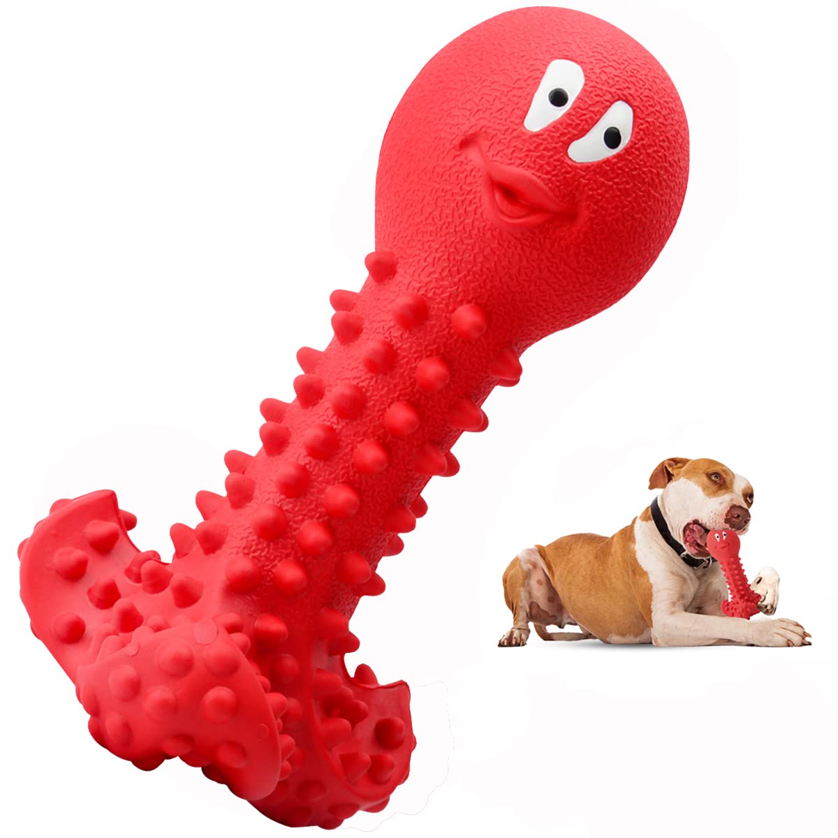Durable Natural Rubber Dog Chew Toys for Aggressive Chewers - Large & Medium Breed Dog Toys for Strong Chewers | Perfect for Playtime, Training & Teething Relief