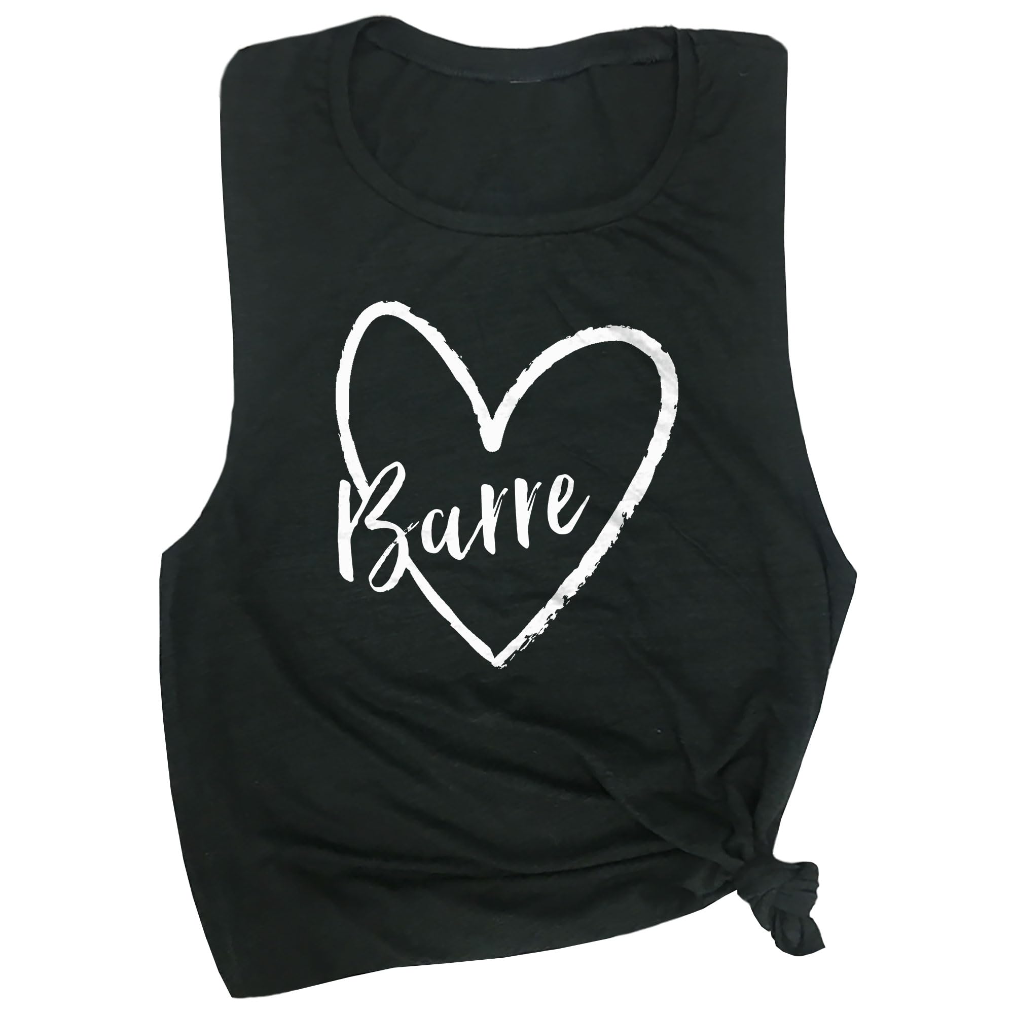 Barre Heart Women's Workout Tank - Sleeveless Yoga Top for Gym & Barre
