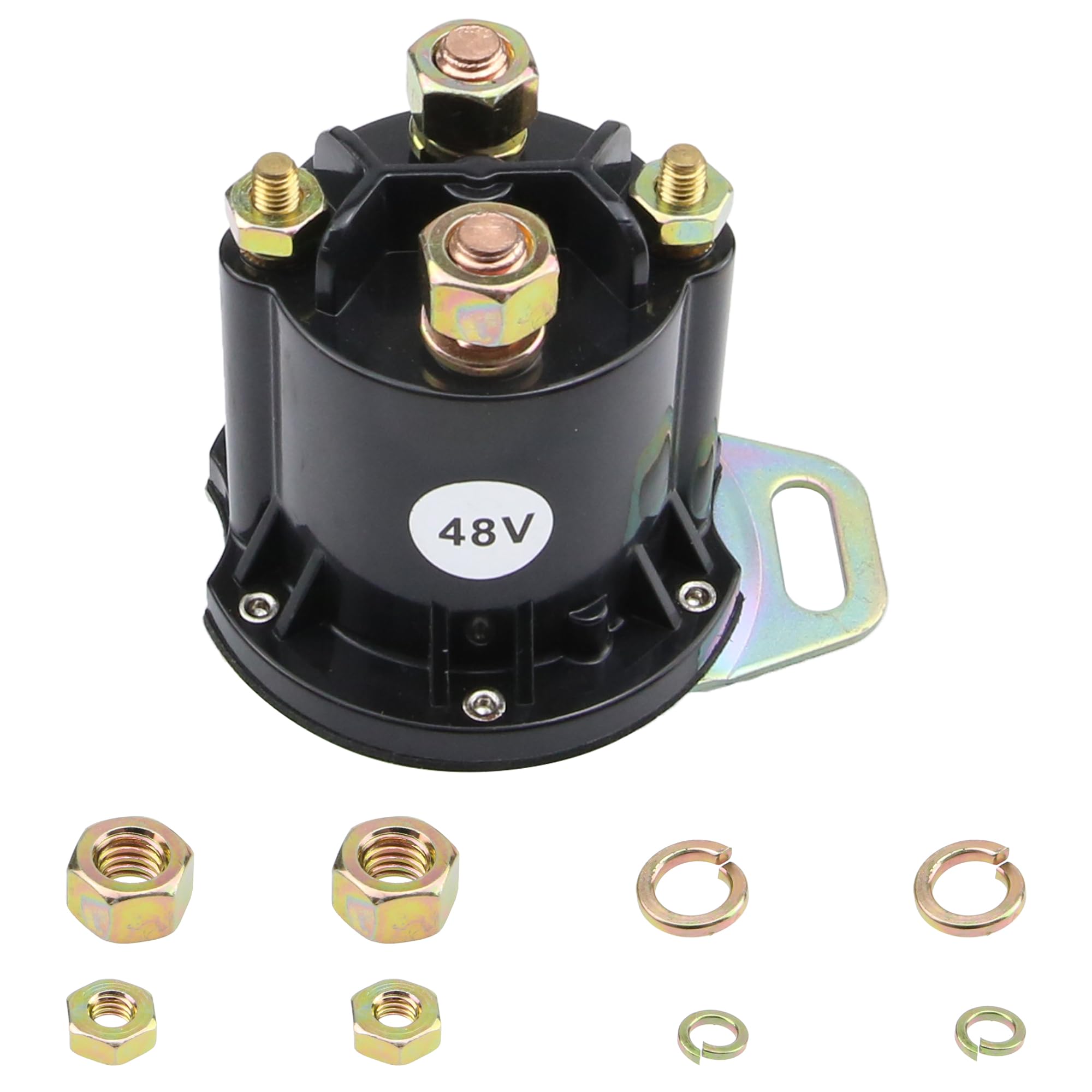 WHITE HAND 48V 150A Golf Cart Solenoid 4 Terminal for EZGO RXV Electric - Replacement for OEM# 624317 649373 - Perfect for Golf Cart Maintenance & Upgrades