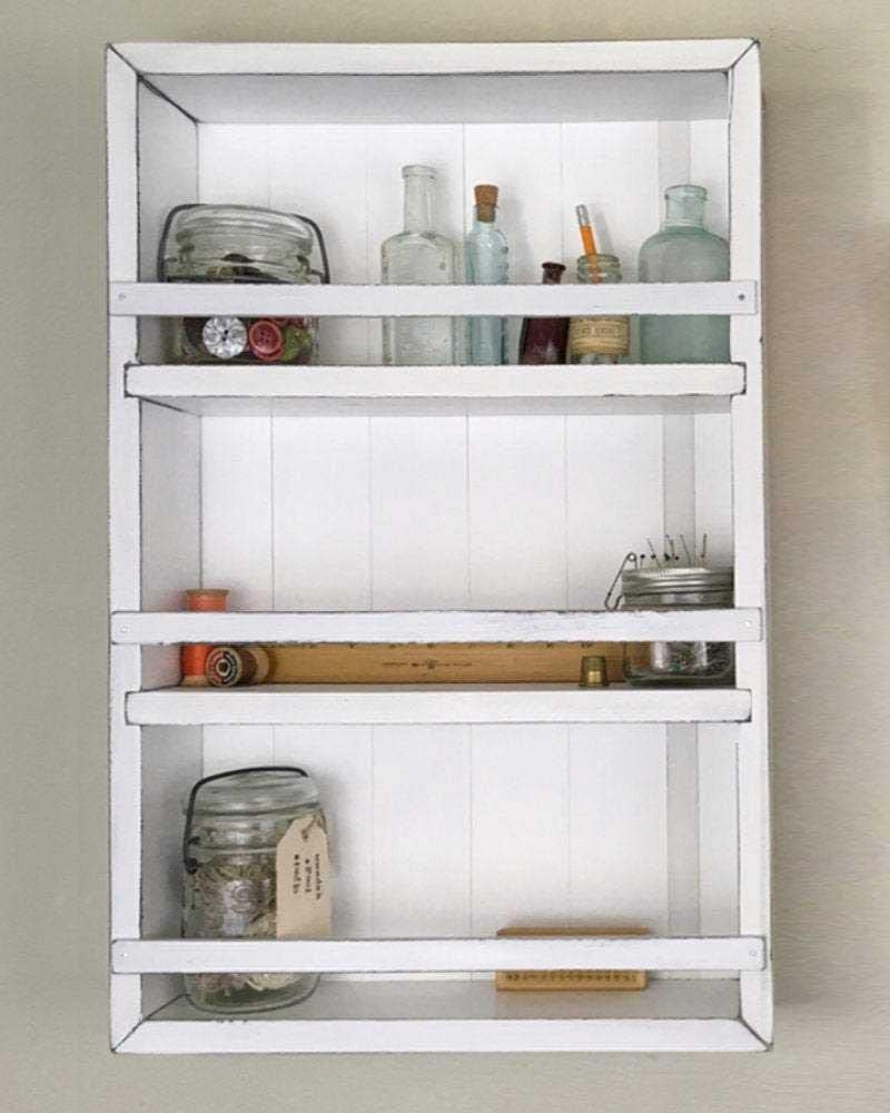 Solid Wood Spice Rack Cabinet No. 102 - Black/Mustard Yellow Kitchen Organizer for Herbs & Spices | Perfect for Pantry, Countertop, and Cabinet Storage