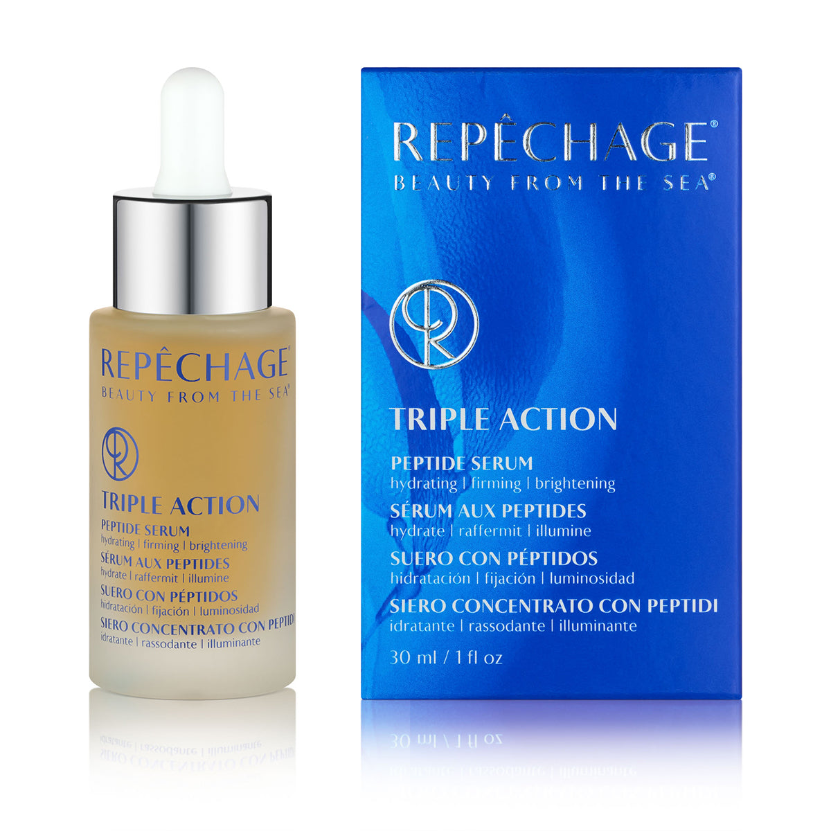 Triple Action Peptide Serum for Face - Anti-Aging, Wrinkle Reduction & Skin Firming | Day & Night Moisturizing Treatment for Youthful Glow