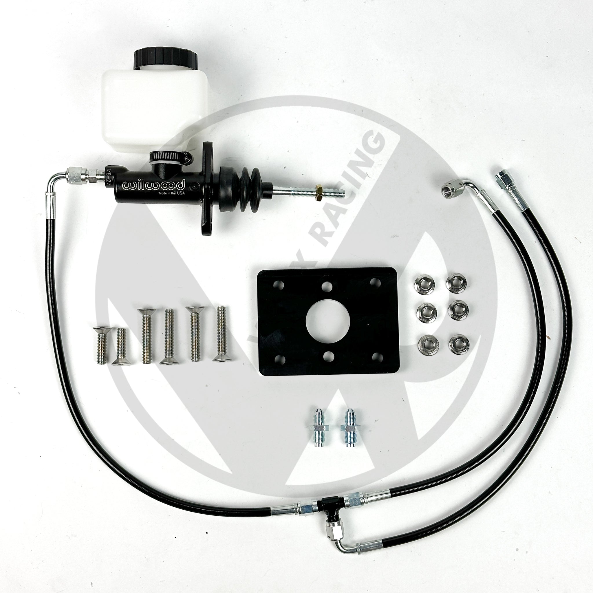 Wilwood Brake Boost Delete Kit with Black Brake Lines - Compatible with Honda & Acura EG, EK, DC Models - Perfect for Performance Upgrades & Track Racing