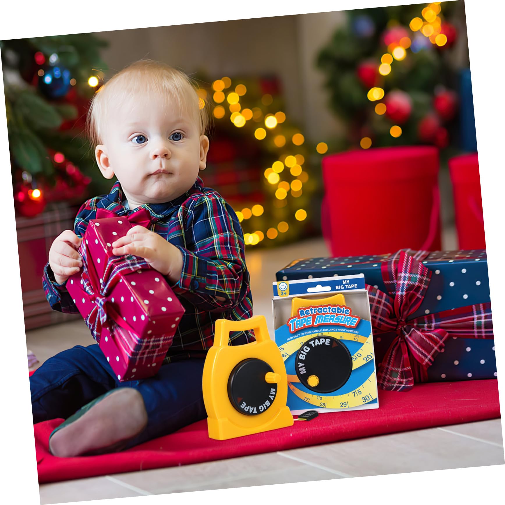 1PC Kids Tape Measure - Educational Learning Toy for Children with Inch & Centimeter Markings - Durable Plastic Construction Measuring Tape for DIY, Crafting, and School Projects