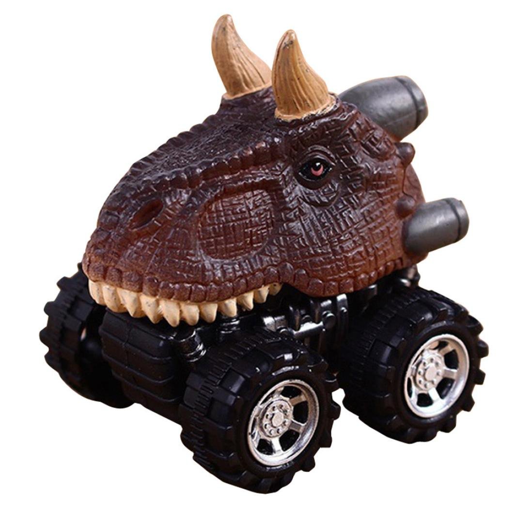 Amiley Mini Dinosaur Model Car Toy - Educational STEM Gift for Kids, Boys & Girls - Dino Car for Playtime, Learning & Collectibles
