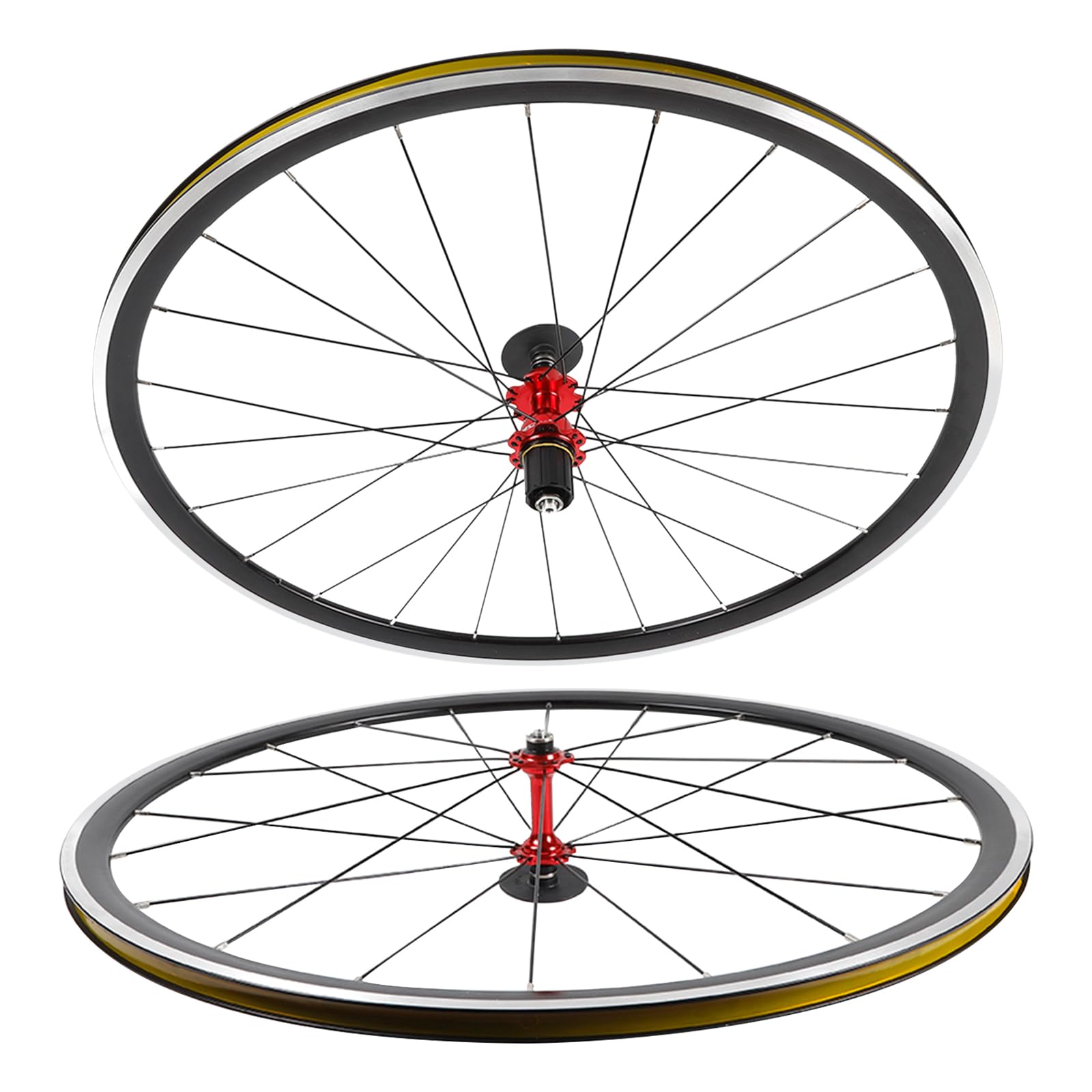 **700C Road Bike Wheelset - Ultra-Light Aluminum Alloy Clincher Wheels for 7-11 Speed Bikes, 661Lbs Load Capacity - Perfect for Racing, Commuting & Long-Distance Cycling**