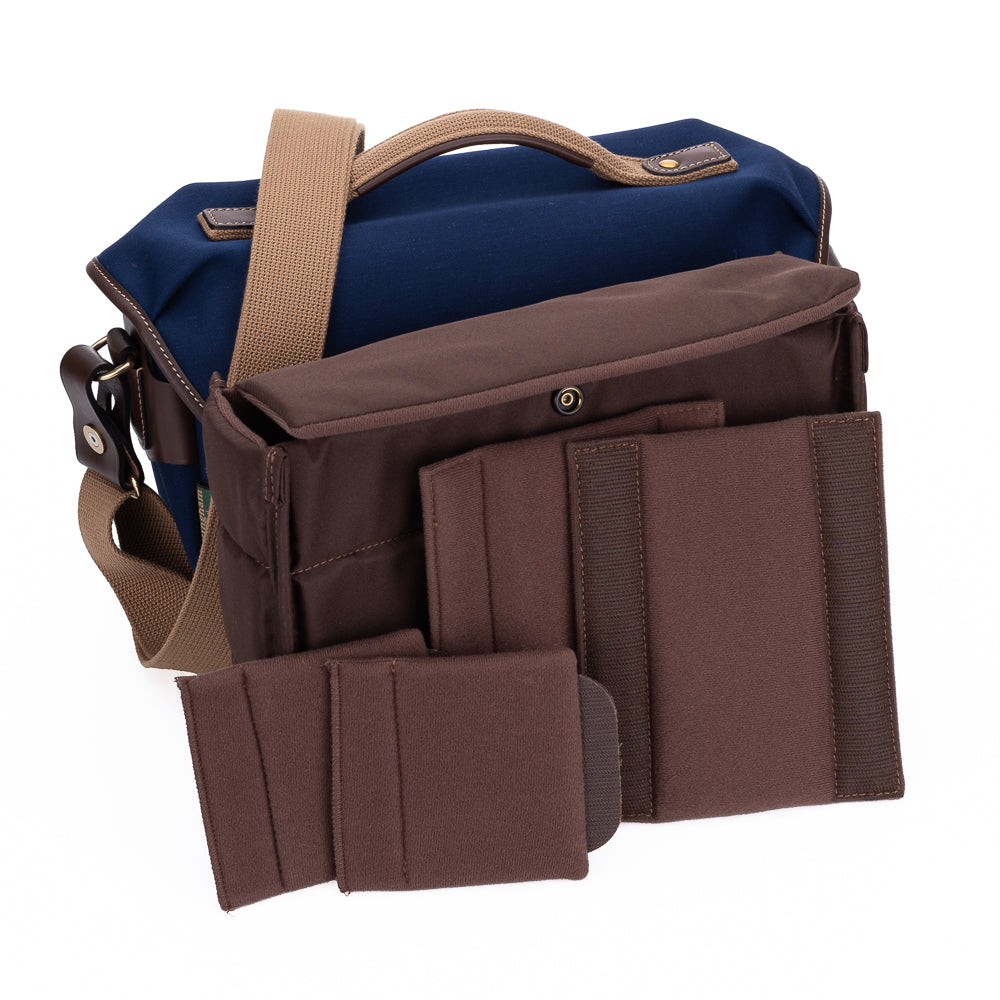 Billingham Hadley Pro Small Camera Bag - Navy Canvas Waterproof DSLR Shoulder Bag for Travel & Photography