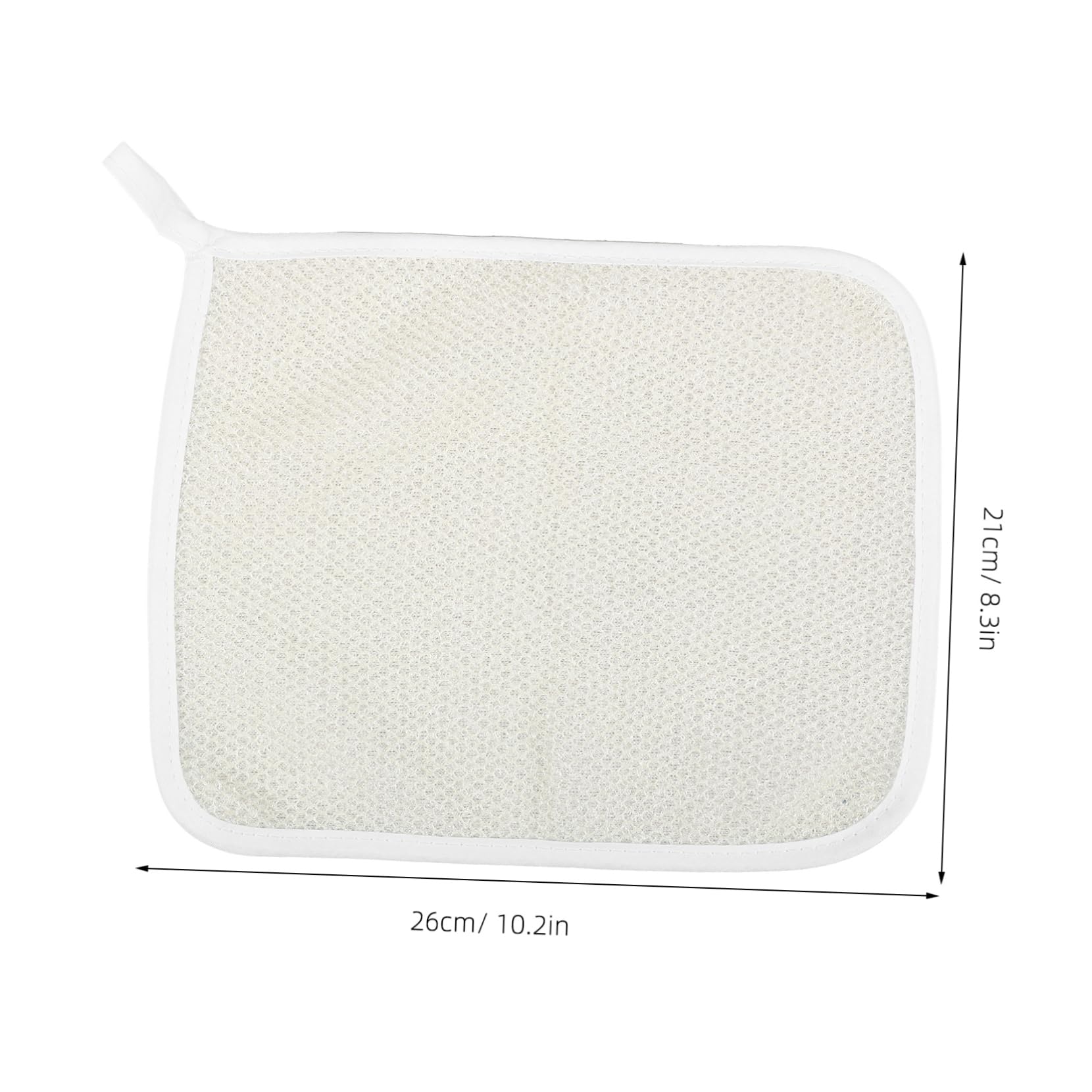 Exfoliating Bath Cloths 3 Pack - Soft Loop Washcloths for Body & Face, Quick Dry Nylon Material, Beige | Gentle Exfoliation for Sensitive Skin, Spa & Shower Essential