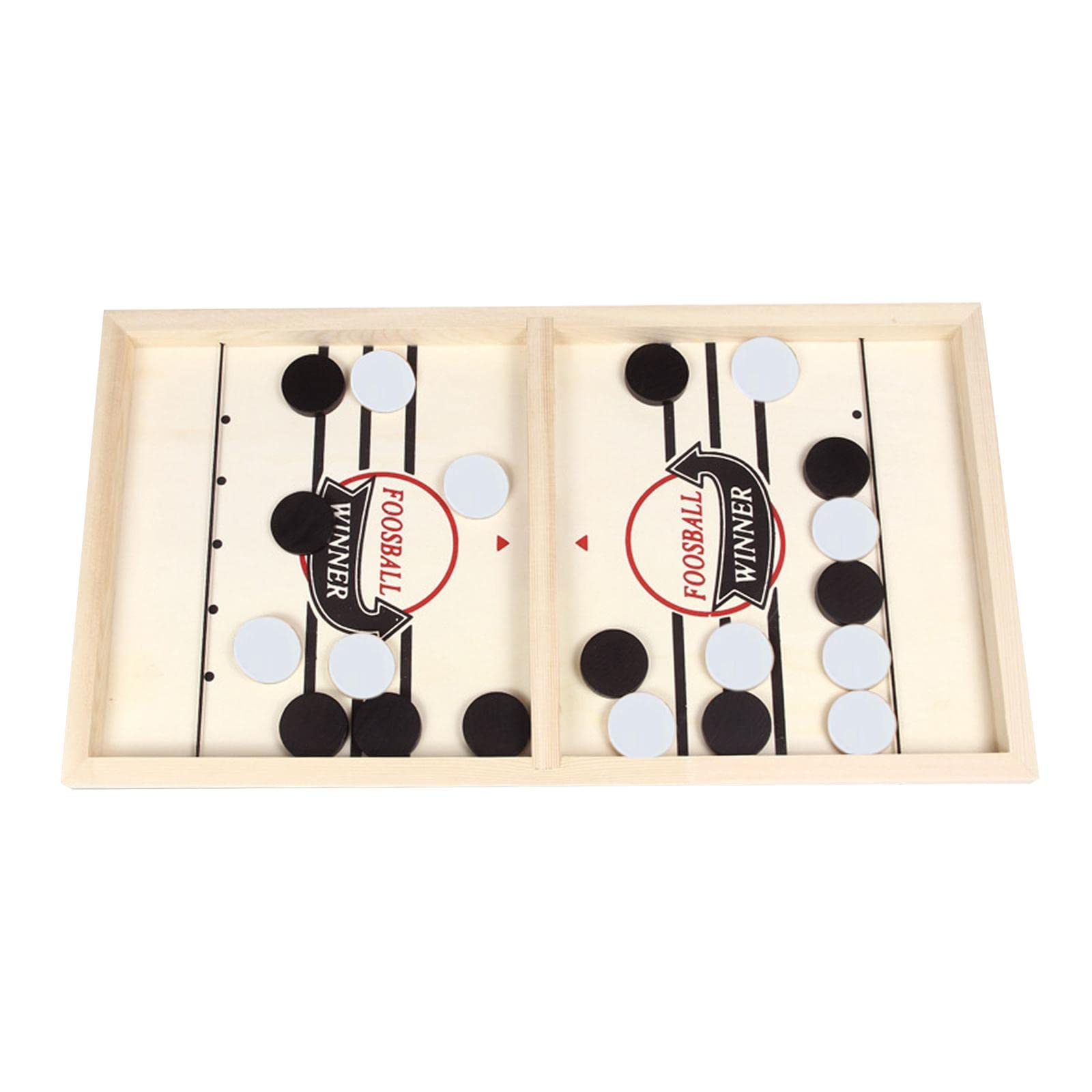 Fast Sling Puck Game - Wooden Hockey Board Toy for Kids & Adults - Interactive Family Game for Indoor Fun - Perfect for Parties, Gifts & Parent-Child Bonding