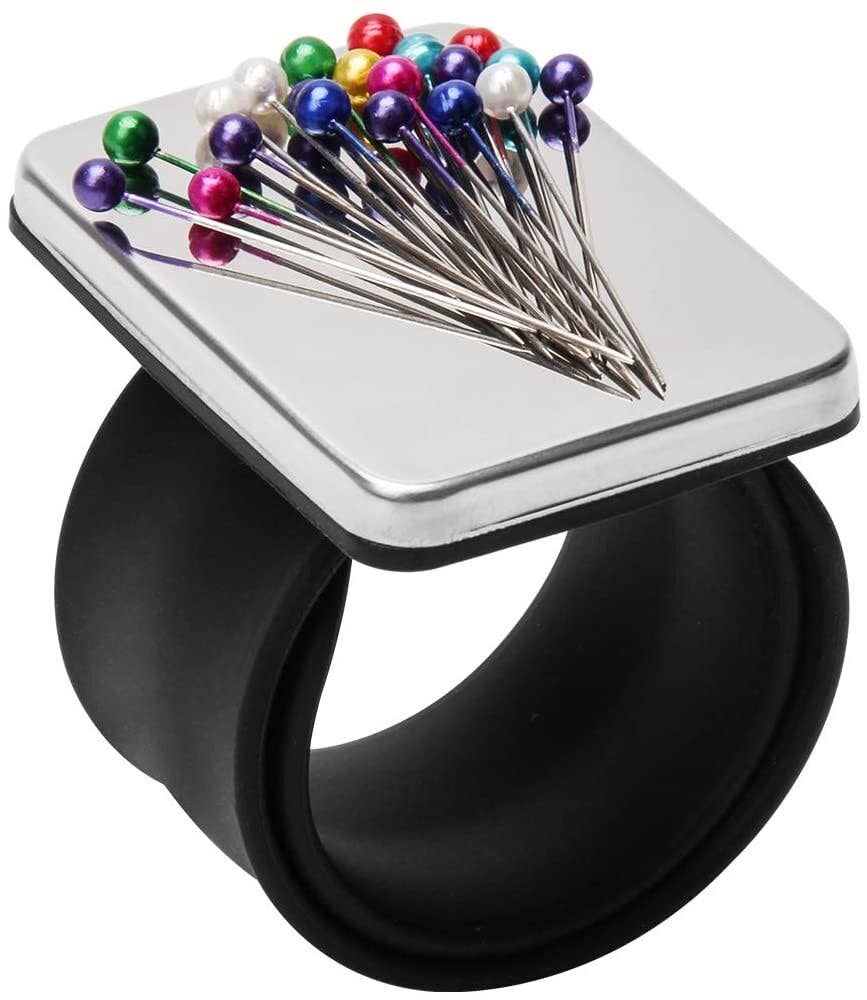 Square Magnetic Pin Holder - Strong Neodymium Magnets for Secure Organization - Black (Perfect for Offices, Workshops & Craft Rooms)