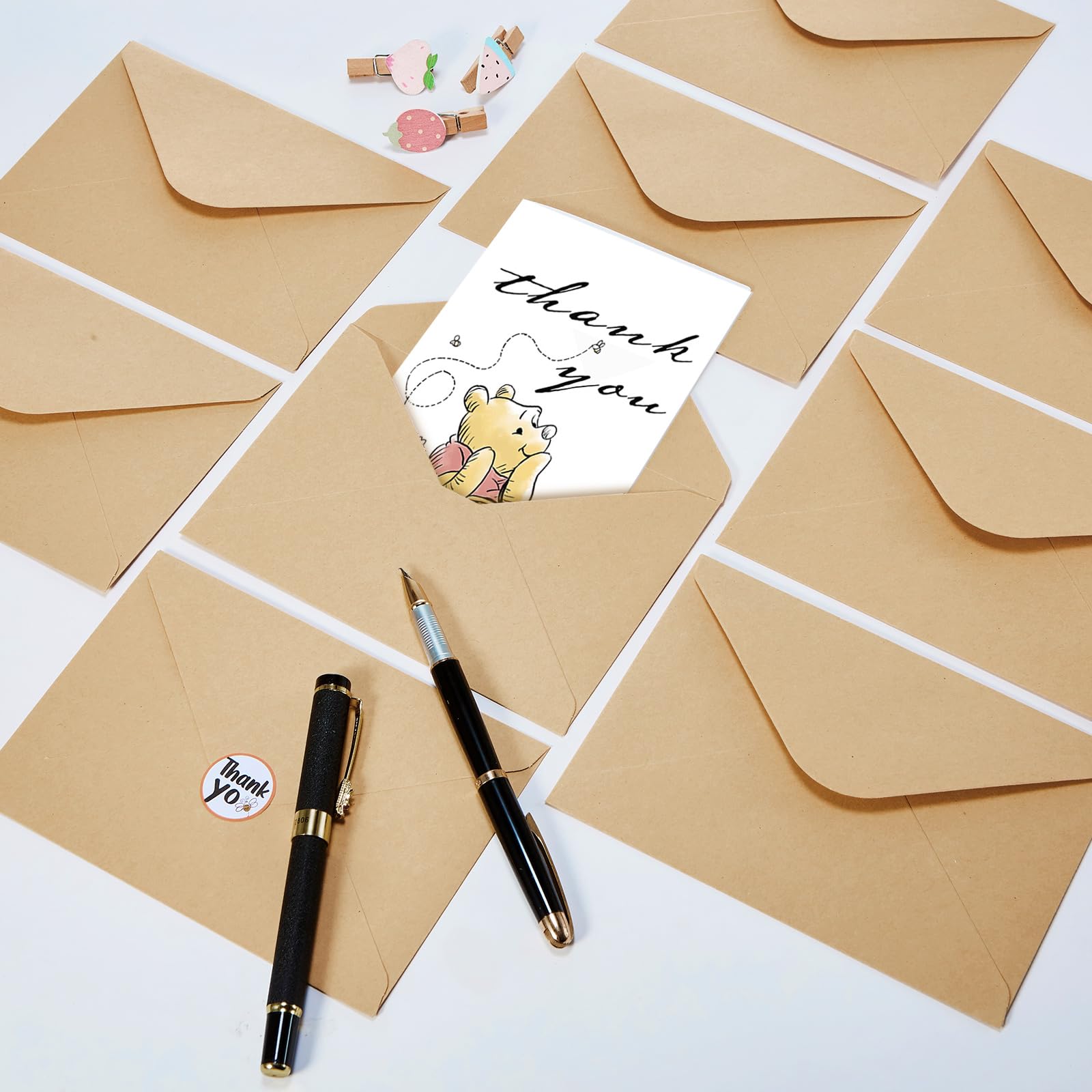 40 Pack Bear Thank You Cards with Envelopes & Stickers - Blank Greeting Note Cards for Wedding, Employee Appreciation, Business, Baby Shower - 4x6 Inch - Perfect for Gratitude Notes, Thank You Messages and Special Occasions