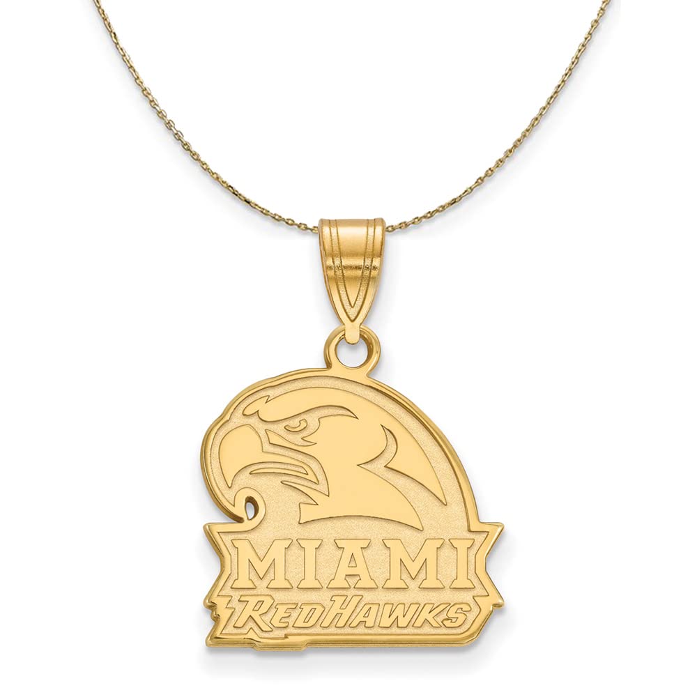 14k Yellow Gold Miami U Necklace - Elegant & Stylish for Everyday Wear