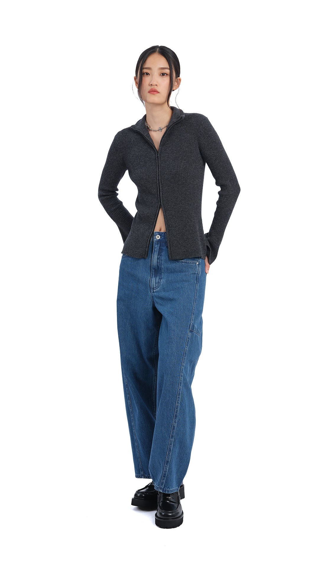 Women's Stylish Zip Up Cardigan - Soft Knit Lightweight Sweater for Fall & Winter - Perfect for Office, Travel & Casual Outfits
