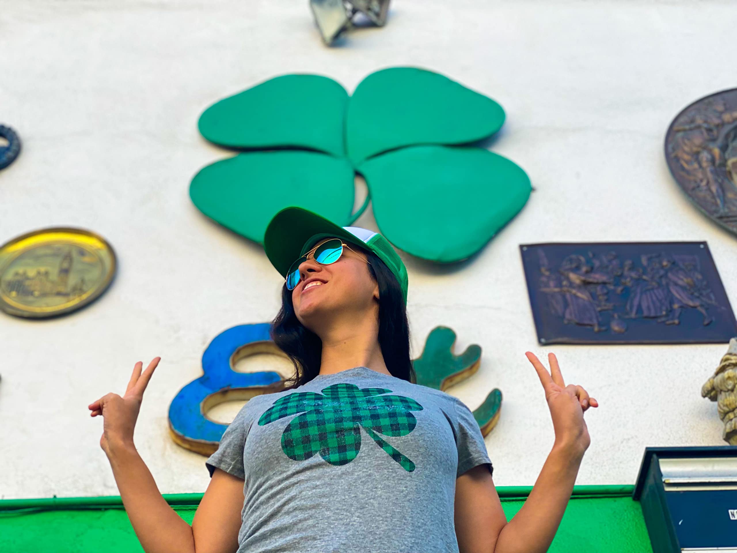 Funny Women's Saint Patrick's Day T-Shirts with Clover Graphic - Perfect for Shenanigans & Irish-Themed Parties