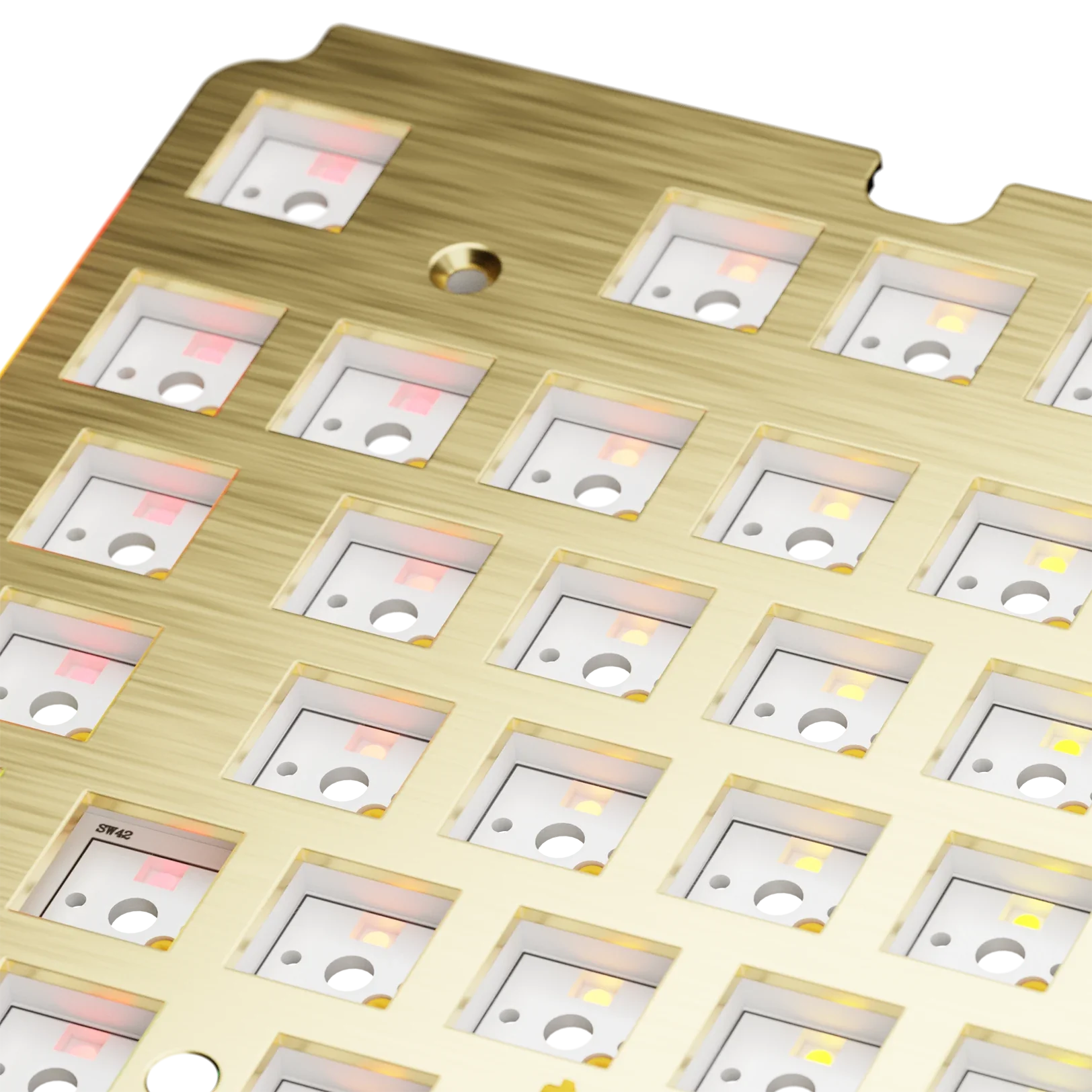 GMMK 3 Mechanical Keyboard Switch Plate - 100% Brass ISO Layout for Custom Keyboard Builds | Perfect for Gaming, Typing & PC Enthusiasts