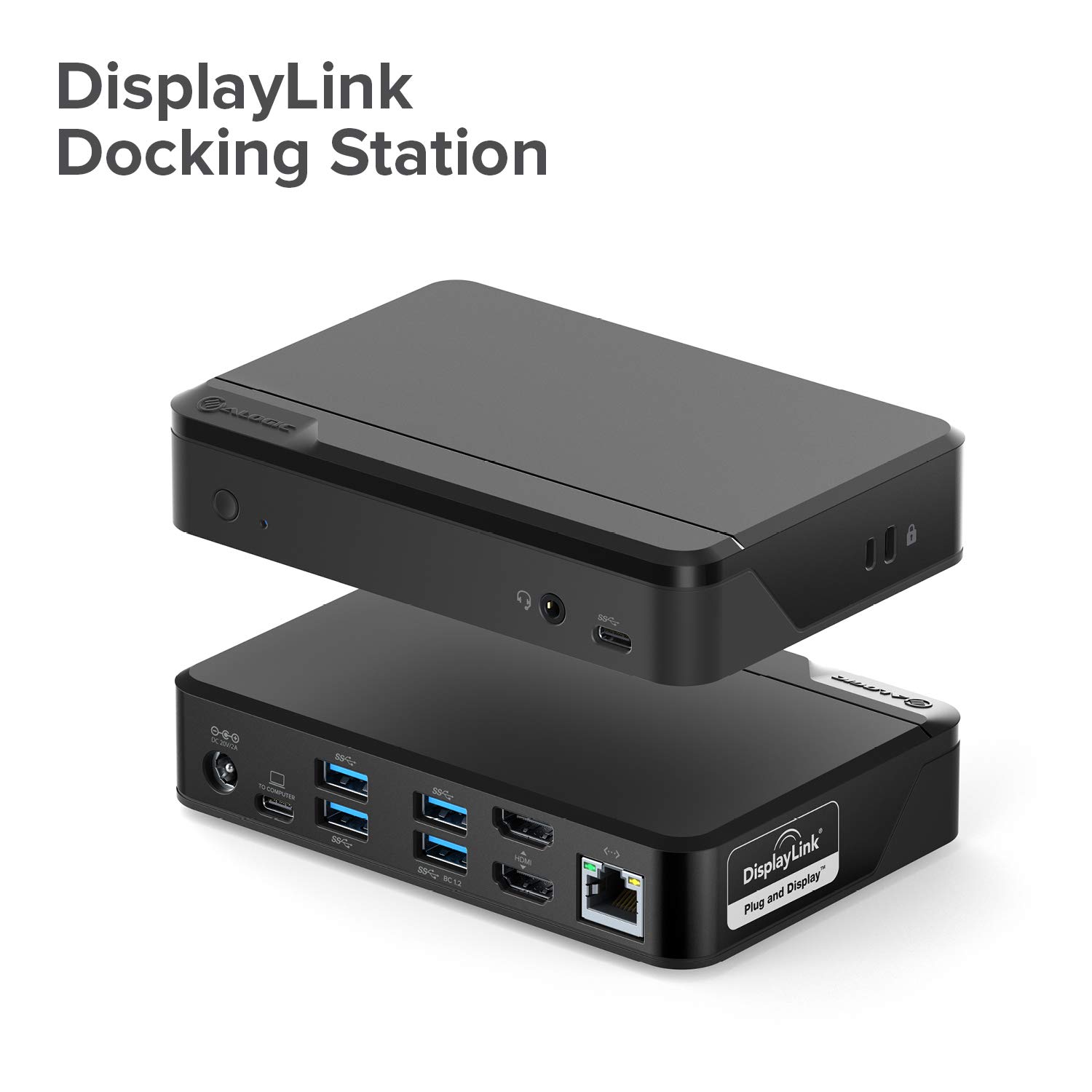 ALOGIC Universal Twin HD Docking Station with 4K HDMI - USB-C & USB-A Compatible for MacBook, Windows Laptops - Dual Monitor Setup for Home Office & Remote Work
