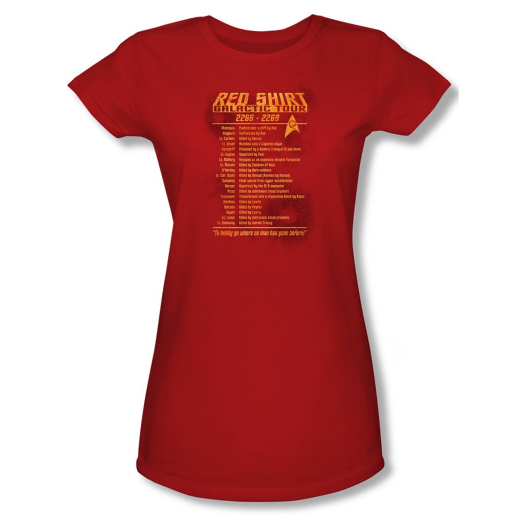 Star Trek Women's Red Crew Uniform T-Shirt | Officially Licensed | Comfortable Cotton | Perfect for Cosplay, Conventions & Everyday Wear