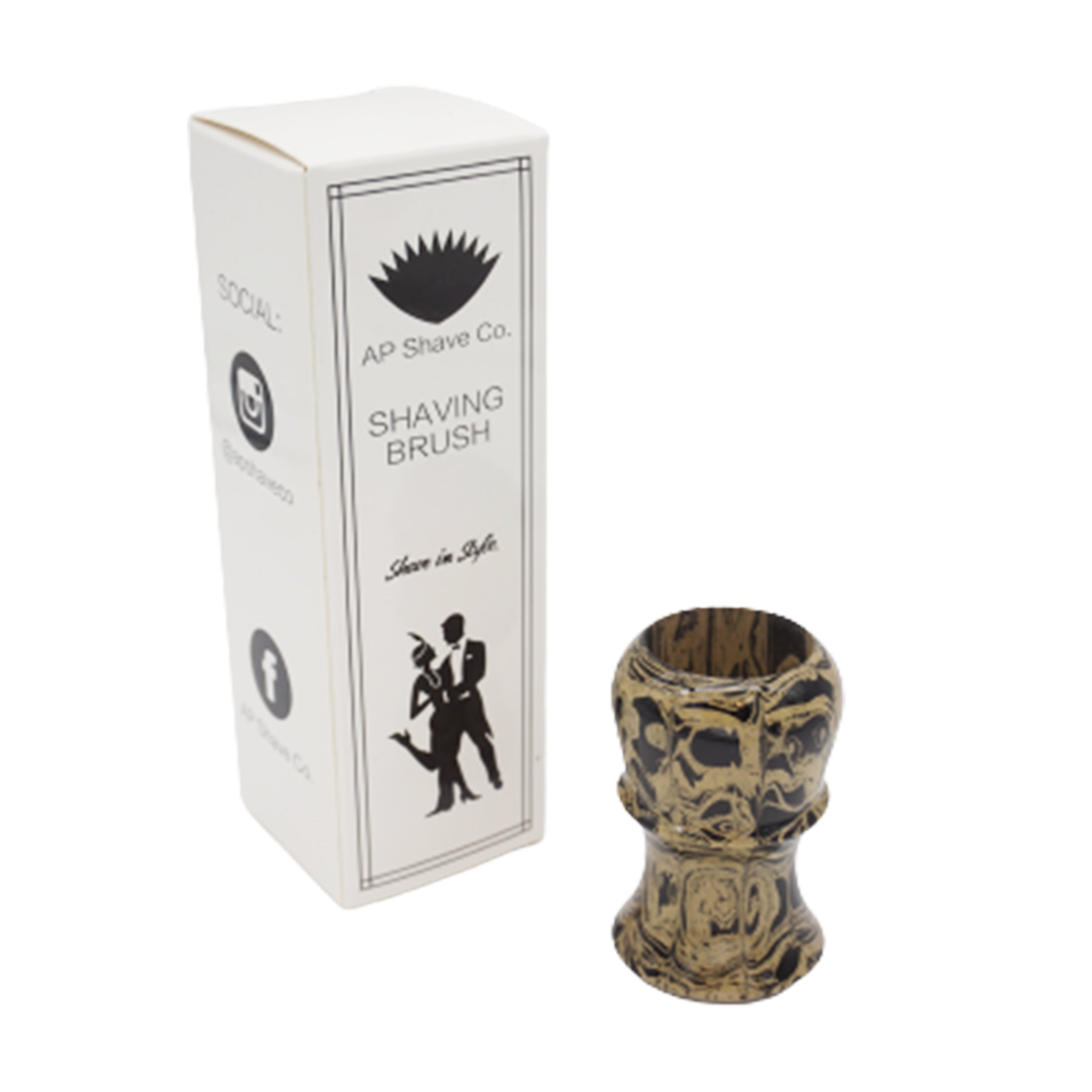 Premium Sand Ebonite Handmade Shaving Brush Handle - Compatible with 24mm & 26mm Knots - Perfect for Wet Shaving, Grooming Kits & Luxury Bathroom Accessories