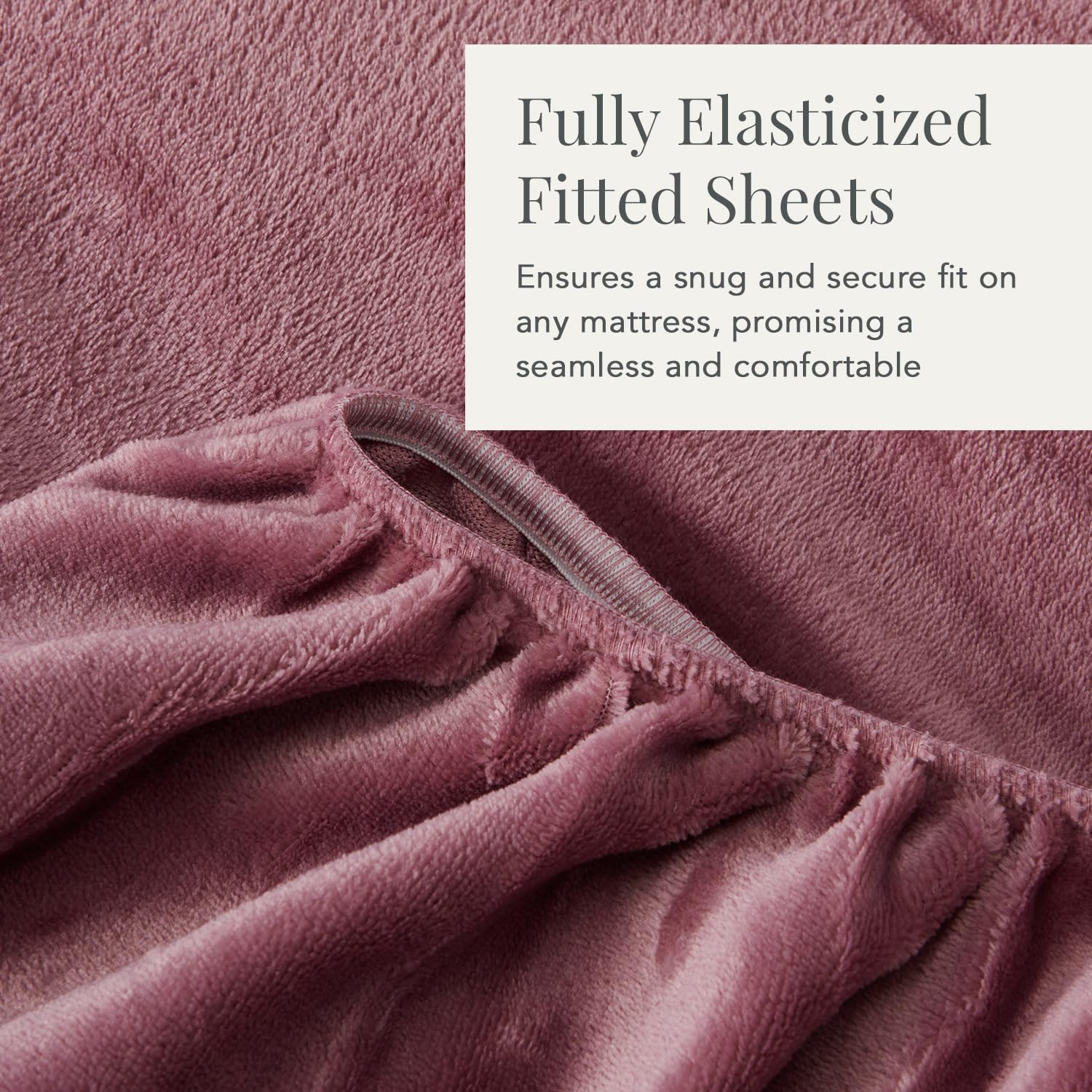 NY Loft Ultra Soft Micro Fleece Sheets Set with Extra Deep Pockets - King Size Rose Velvet Plush Bedding | Super Cozy Polar Fleece Winter Bed Sheets | Tribeca Collection for Warm & Comfortable Sleep | Perfect for Cold Weather, Guest Rooms & Cozy Bedroom Decor