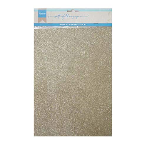 Marianne Design Soft Glitter Paper - Premium Blue Scrapbooking Paper for Card Making, DIY Crafts, Gift Wrapping & Home Decor
