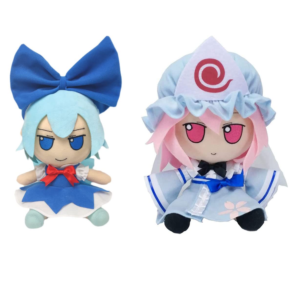 Touhou Project Plush Doll - Cirno & Yuyuko Stuffed Anime Character Toy, Soft Cute Christmas Gift for Fans | Perfect for Cosplay, Room Decor, and Anime Collectibles