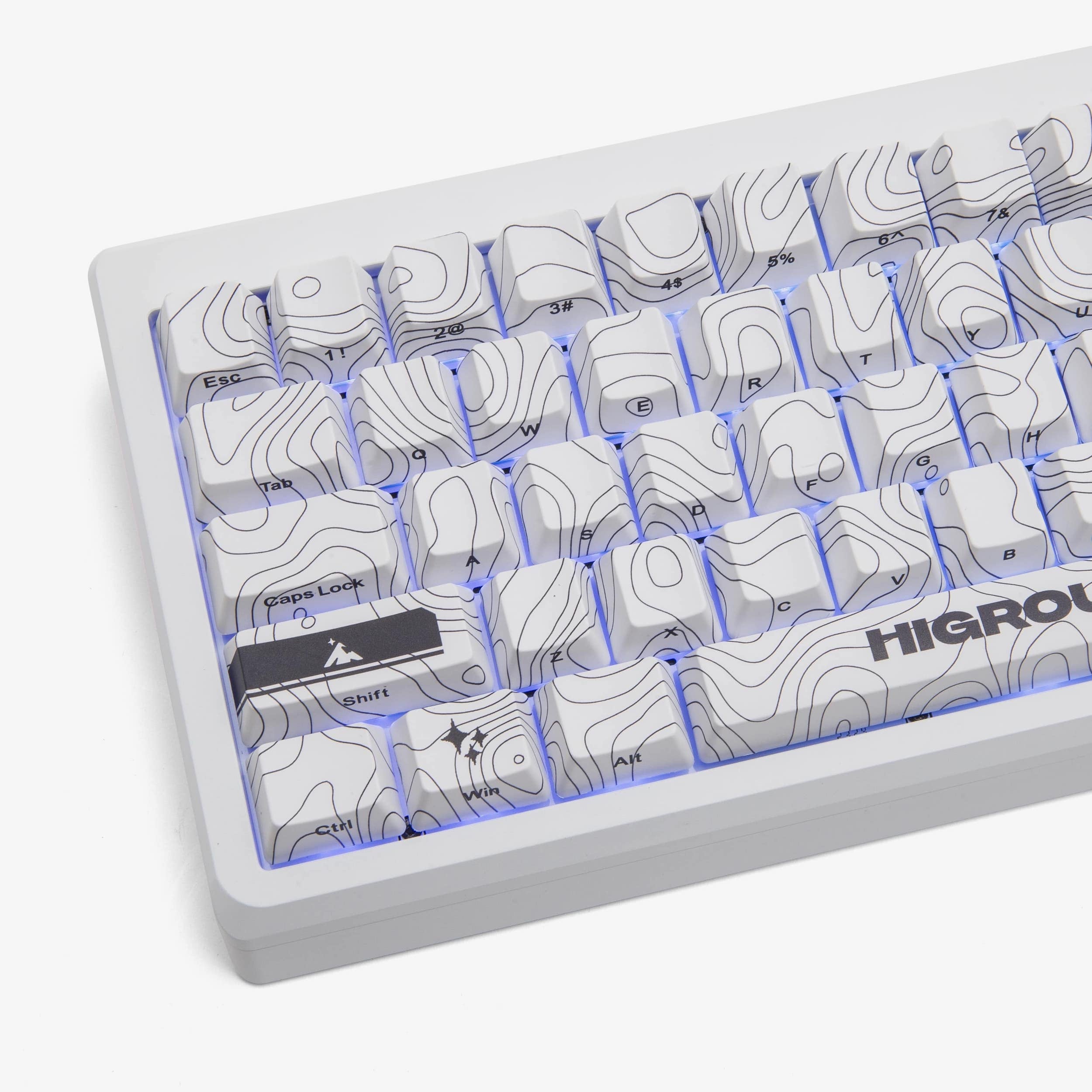 Higround Summit 2.0 65% Mechanical Gaming Keyboard - Snowstone White | Compact Wired RGB Backlit Keyboard for PC Gamers & Programmers | Perfect for Esports, Office Work & Typing
