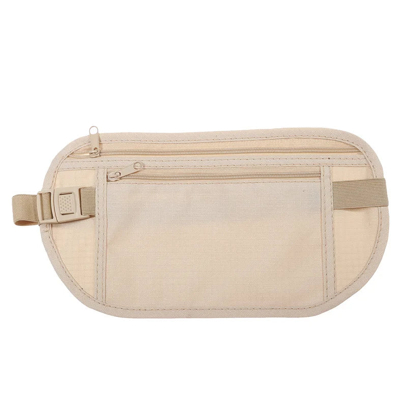 Sport Running Waist Bag - Invisible Travel Waist Pack with Hidden Security Wallet for Passport & Money - Perfect for Jogging, Hiking & Air Travel